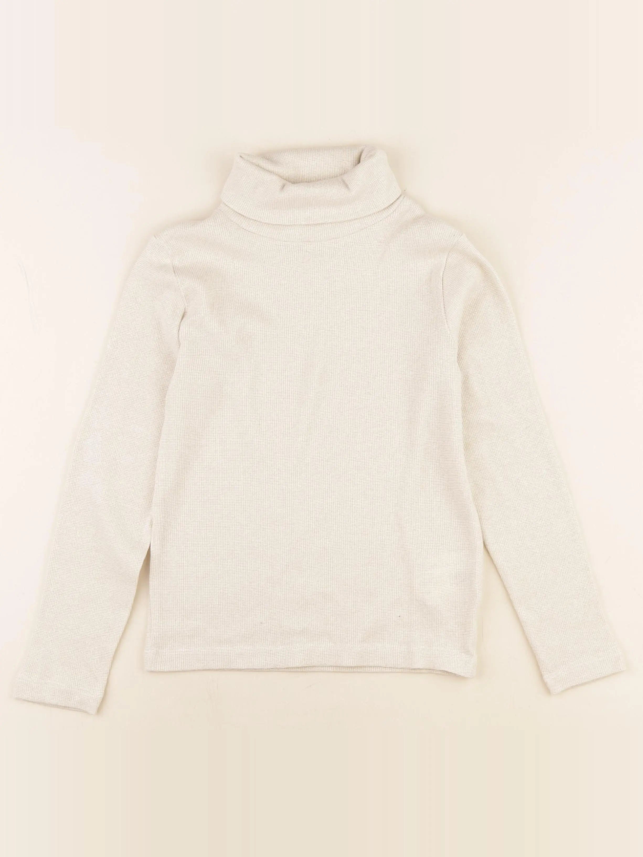 Monoprix - sous-pull beige, or - 8 ans