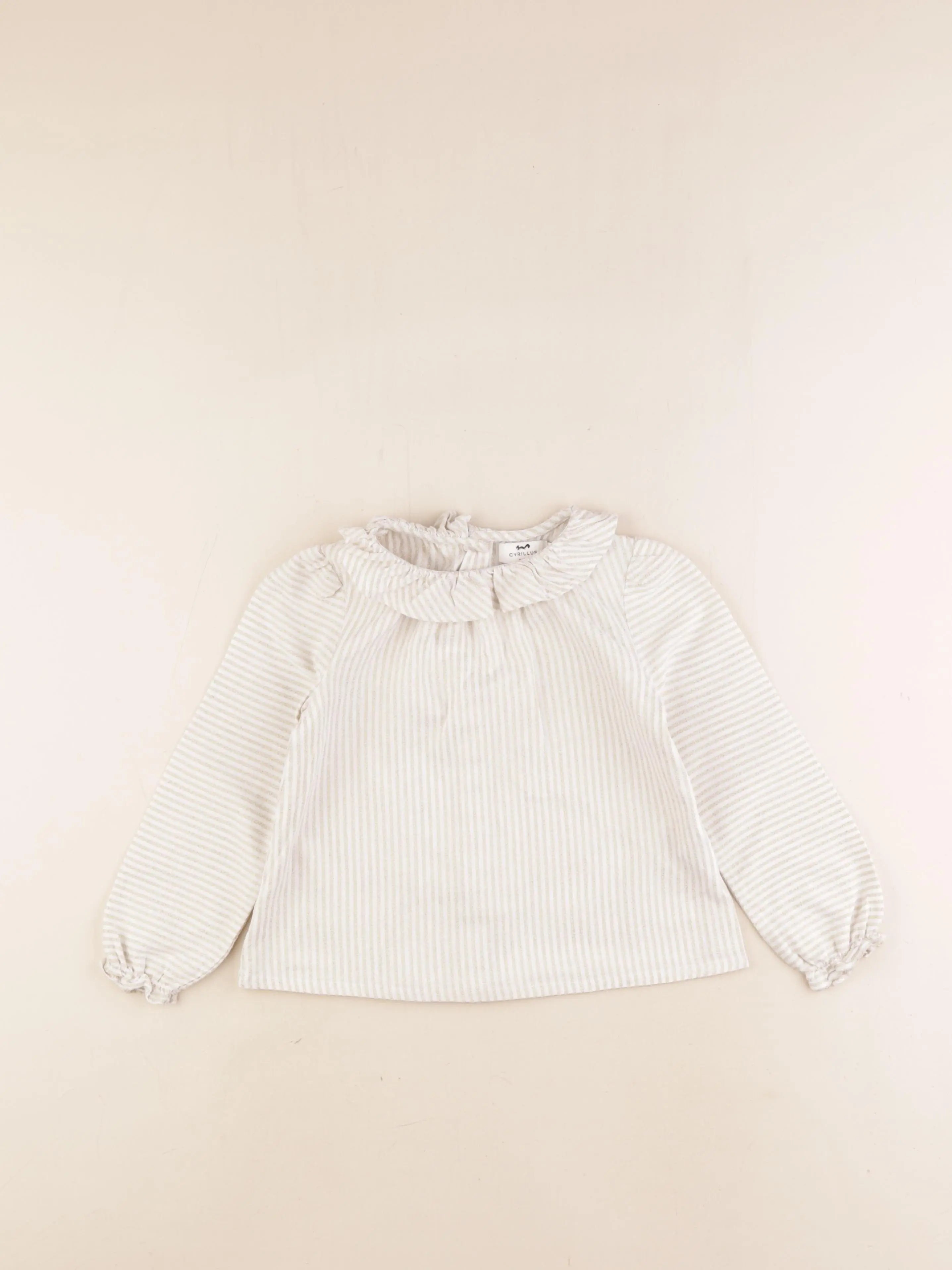 Cyrillus - blouse beige, or - 4 ans