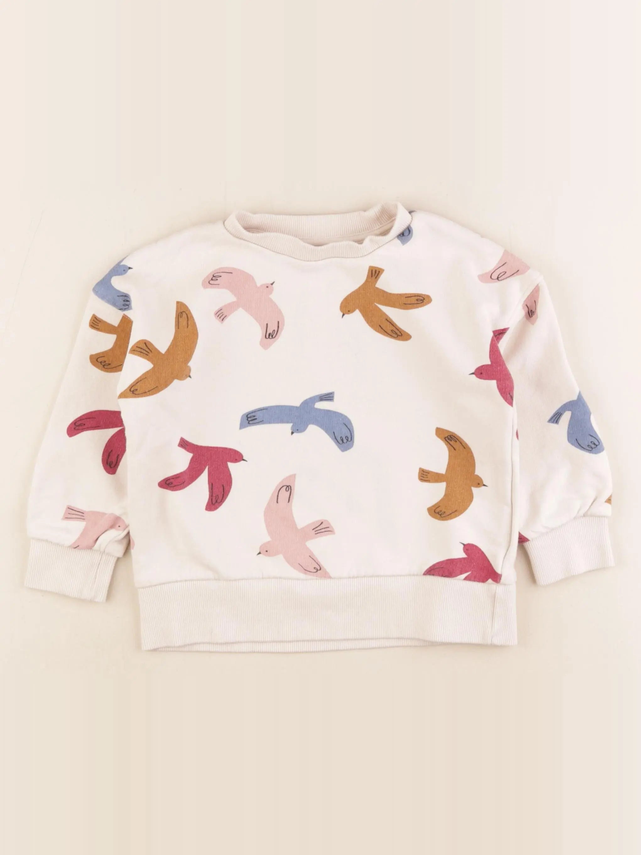 Monoprix - sweat beige - 4 ans
