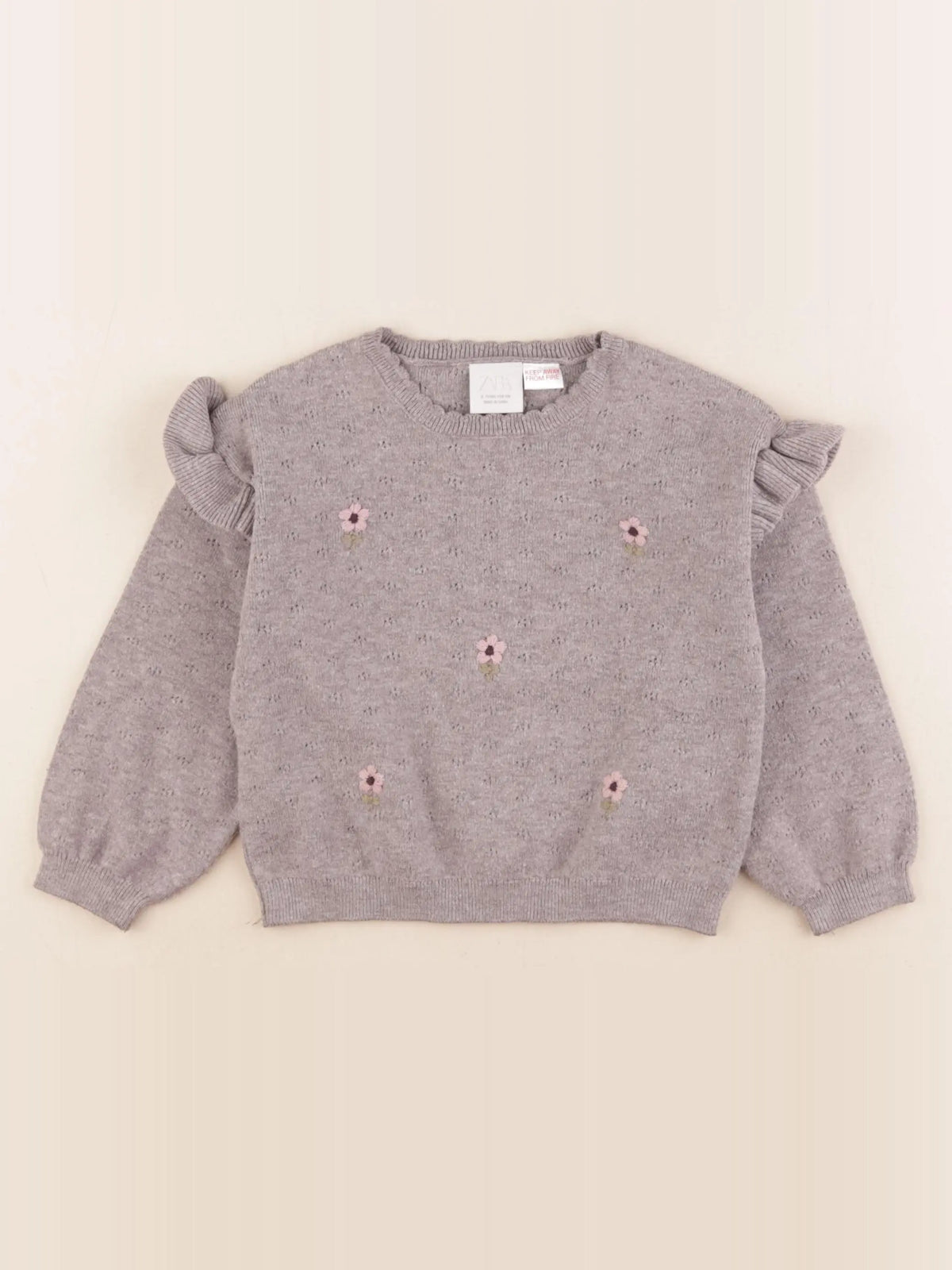 Zara - pull gris - 5 ans