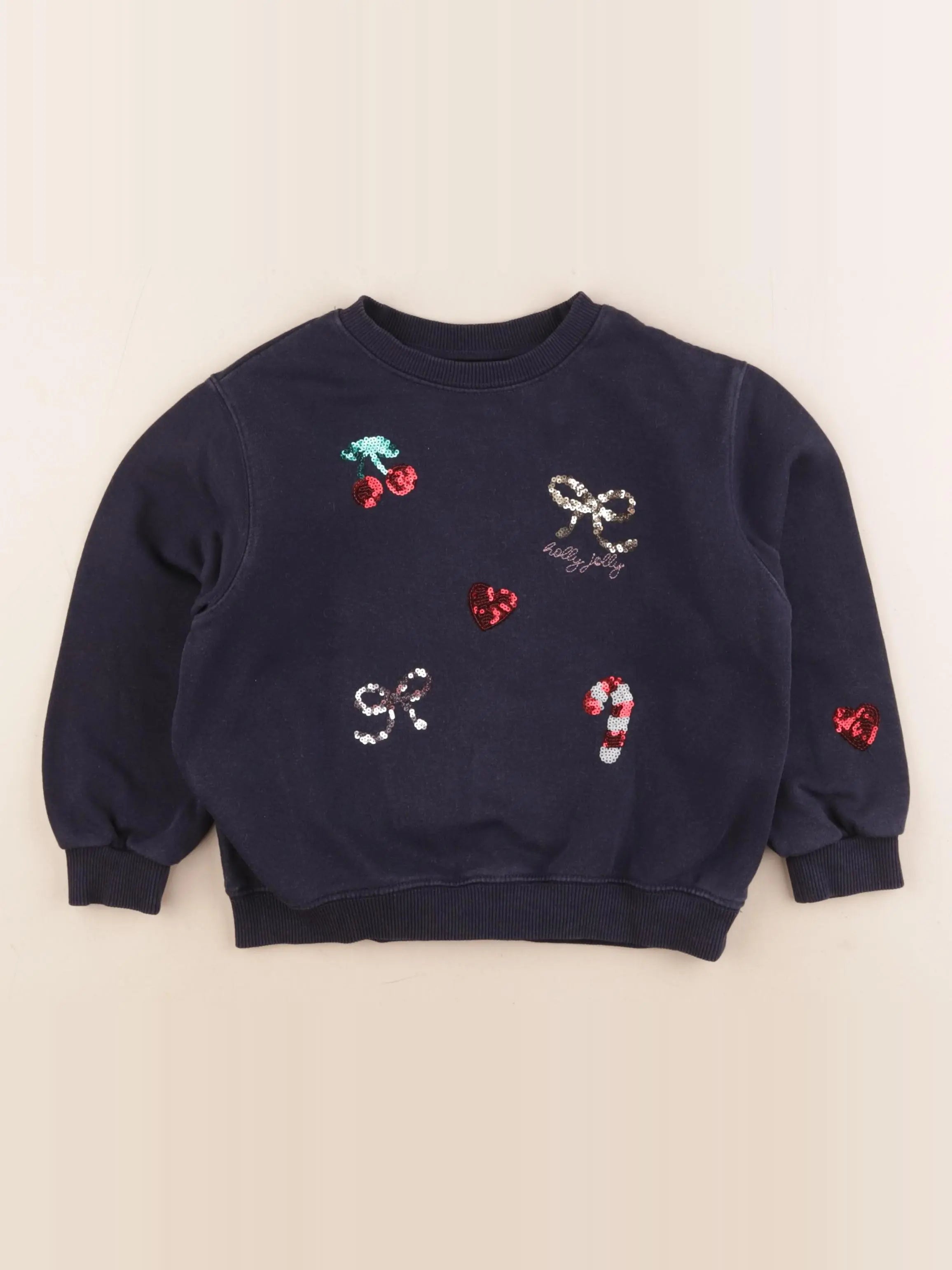 H&M - sweat bleu - 4/6 ans
