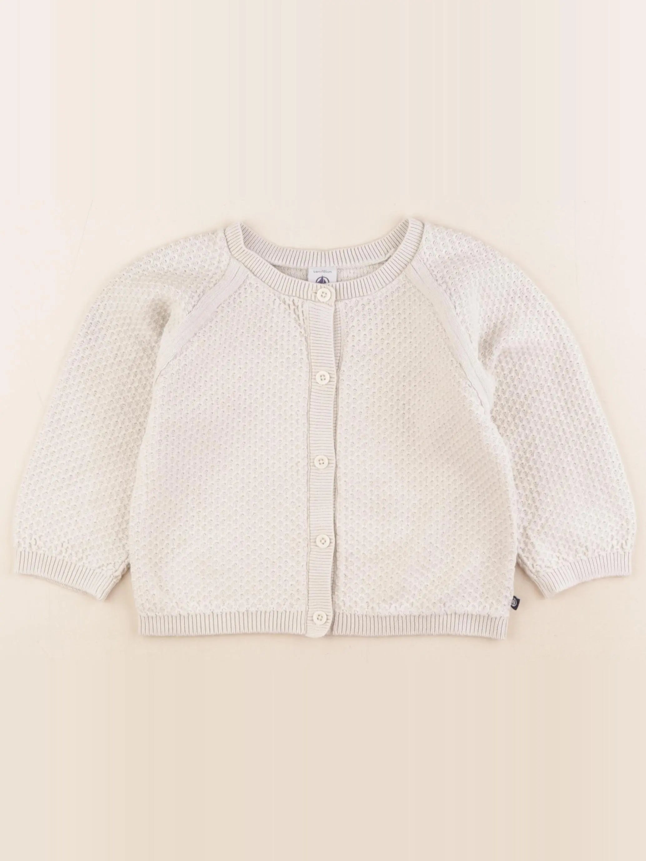 Petit Bateau - gilet beige - 4 ans