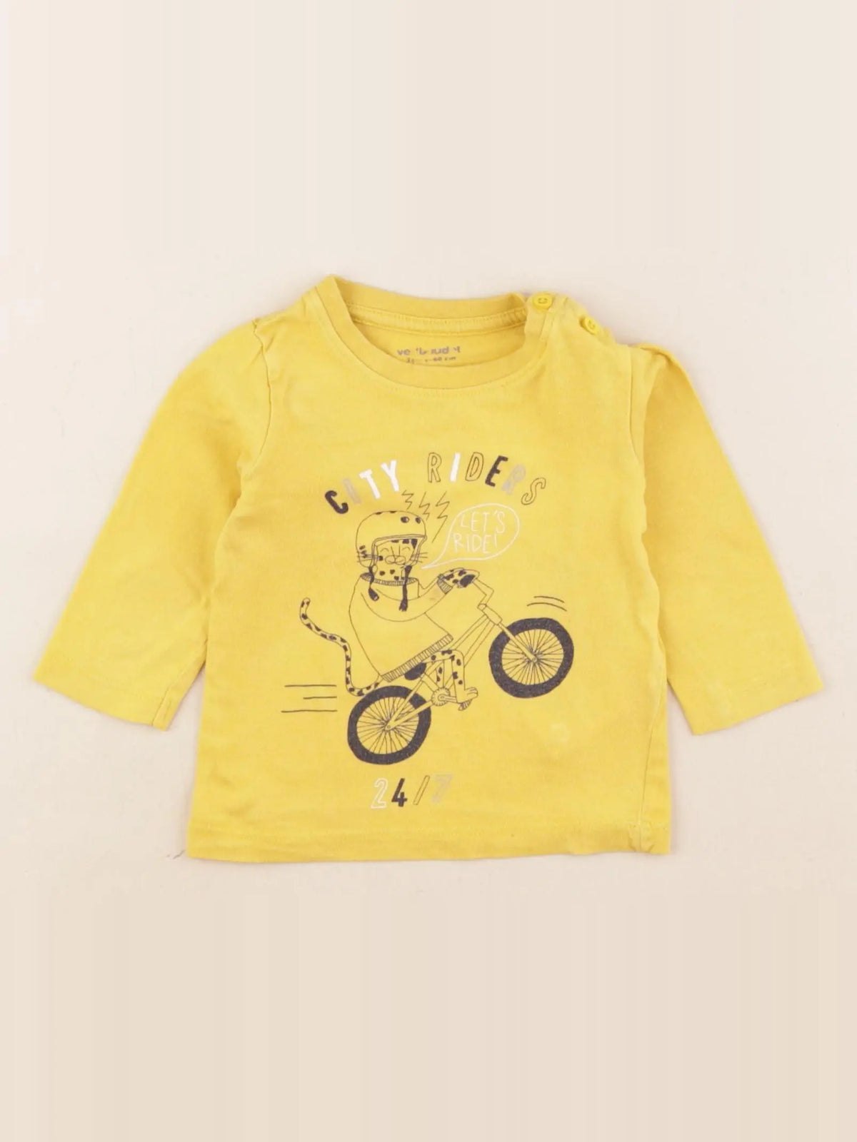 Vertbaudet - tee-shirt jaune - 3 mois