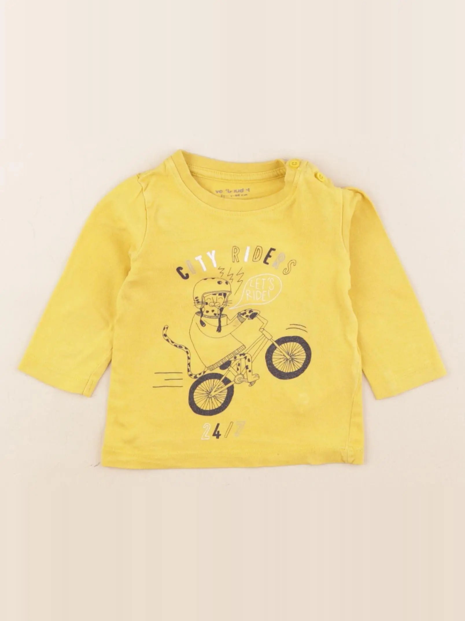 Vertbaudet - tee-shirt jaune - 3 mois