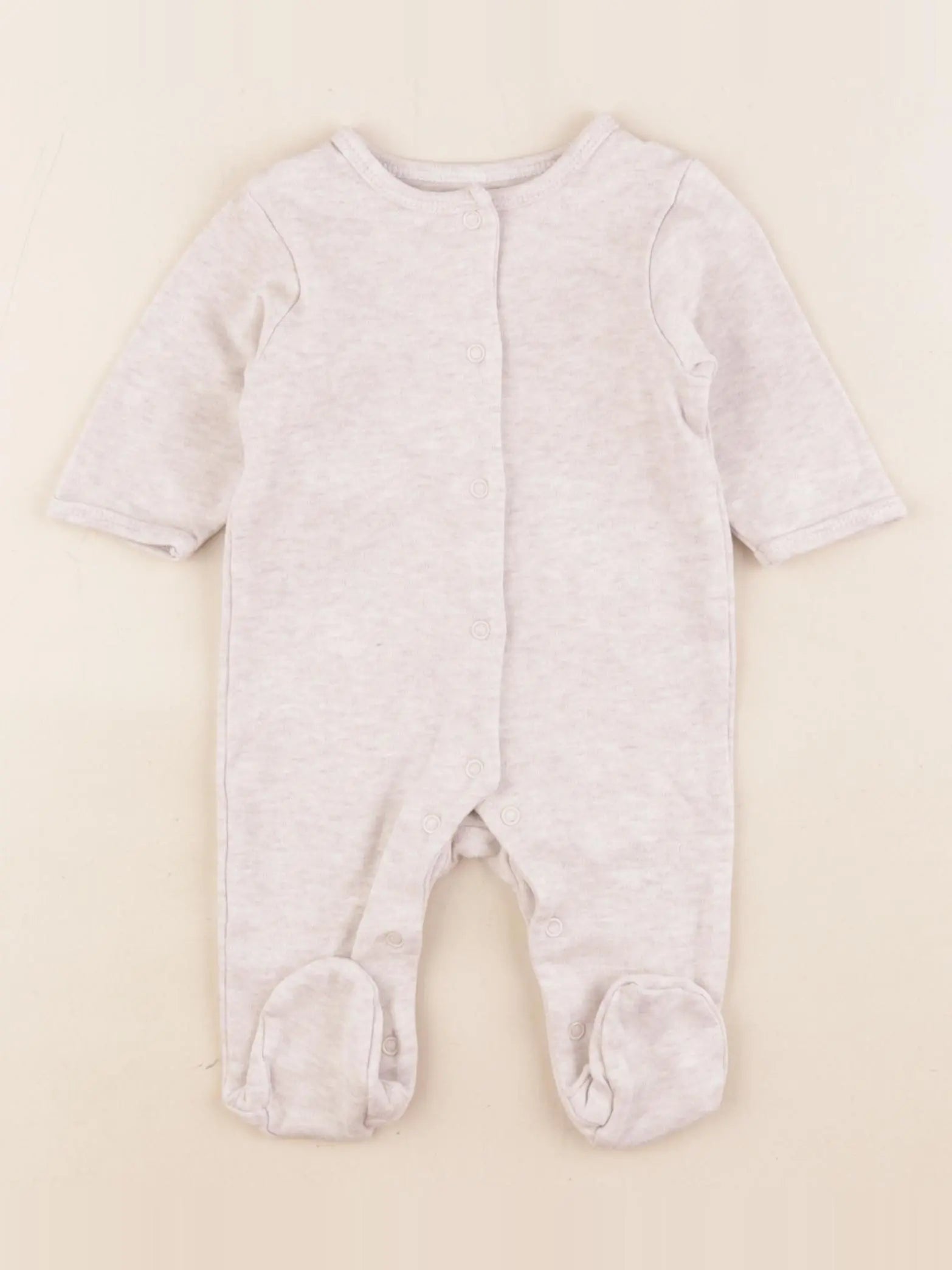 Vertbaudet - pyjama coton beige - 3 mois