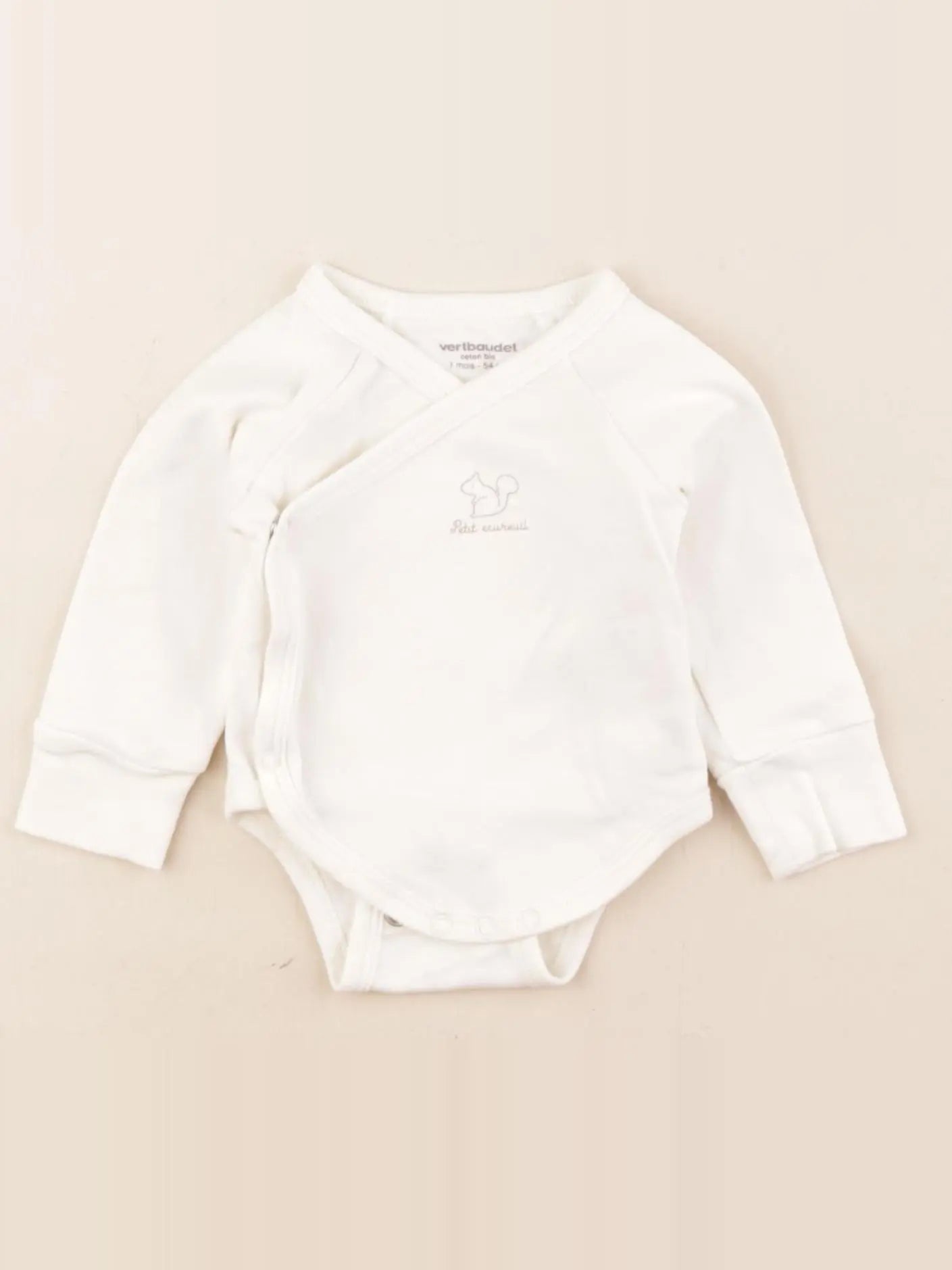 Vertbaudet - body beige - 1 mois