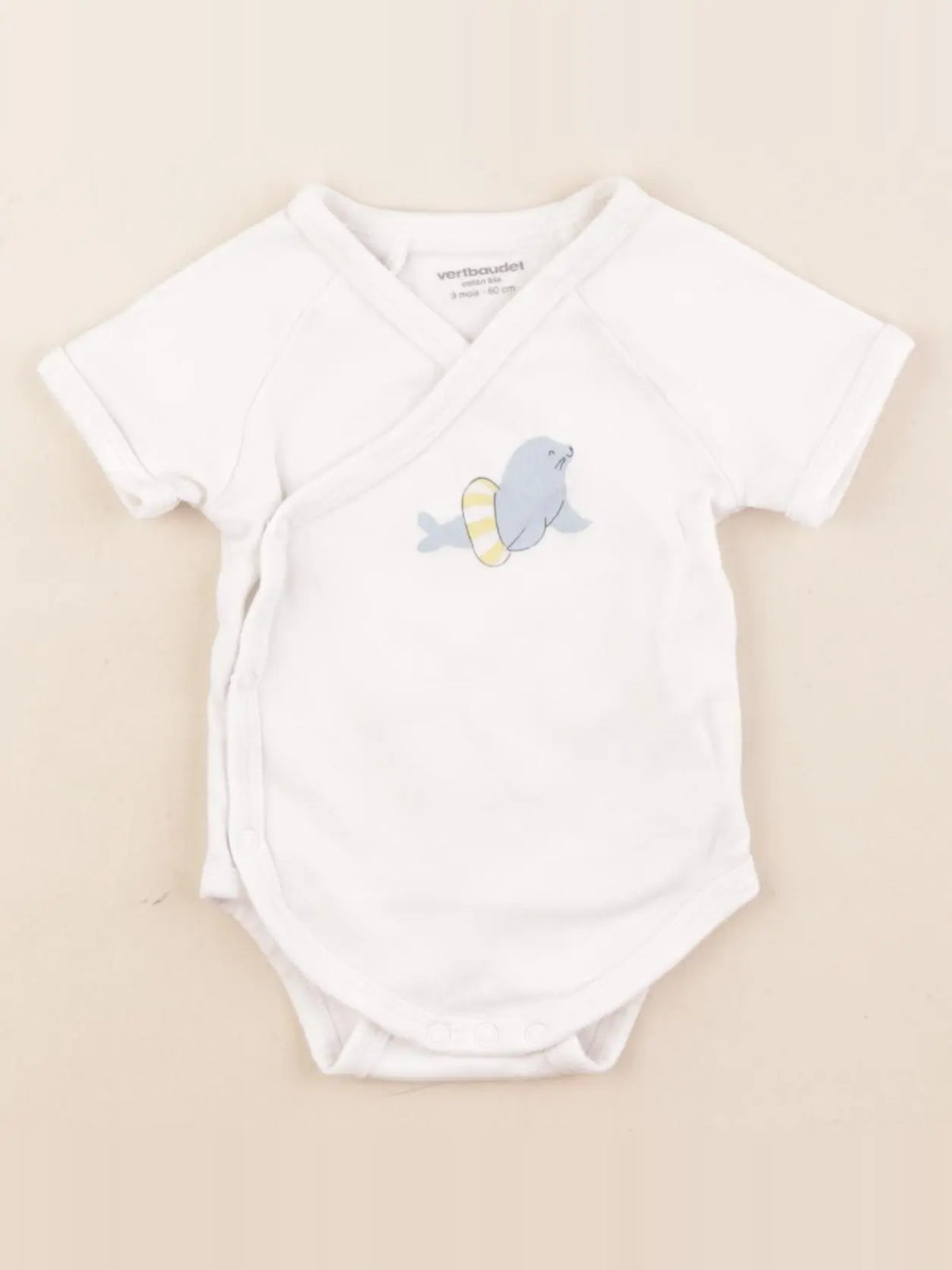 Vertbaudet - body blanc - 3 mois