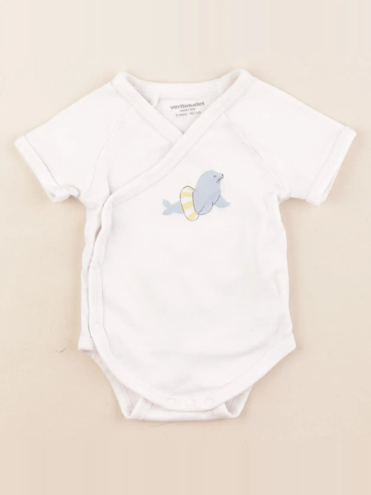 Vertbaudet - body blanc - 3 mois