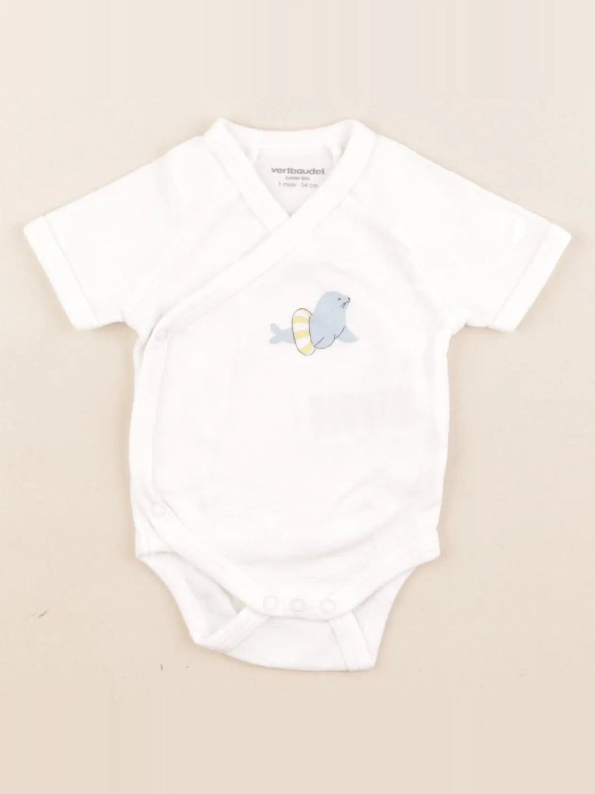Vertbaudet - body blanc - 1 mois