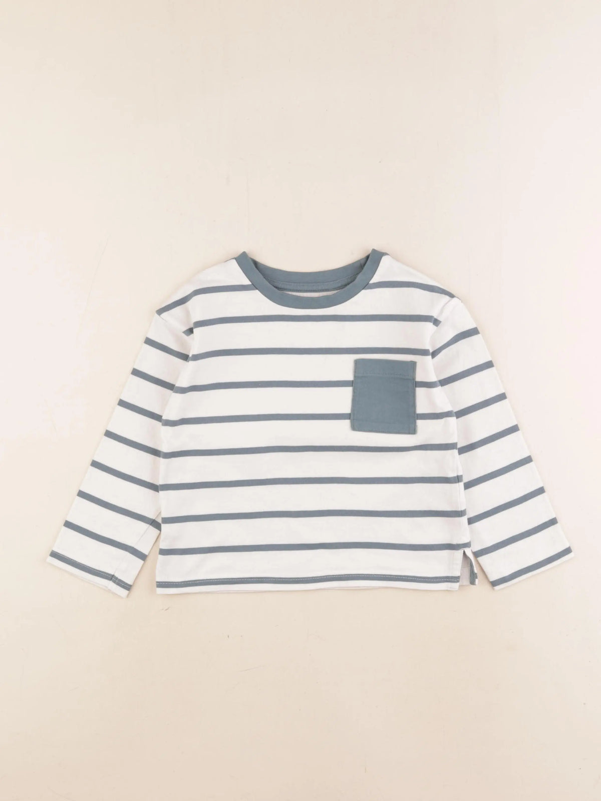 Vertbaudet - tee-shirt vert, blanc - 4 ans