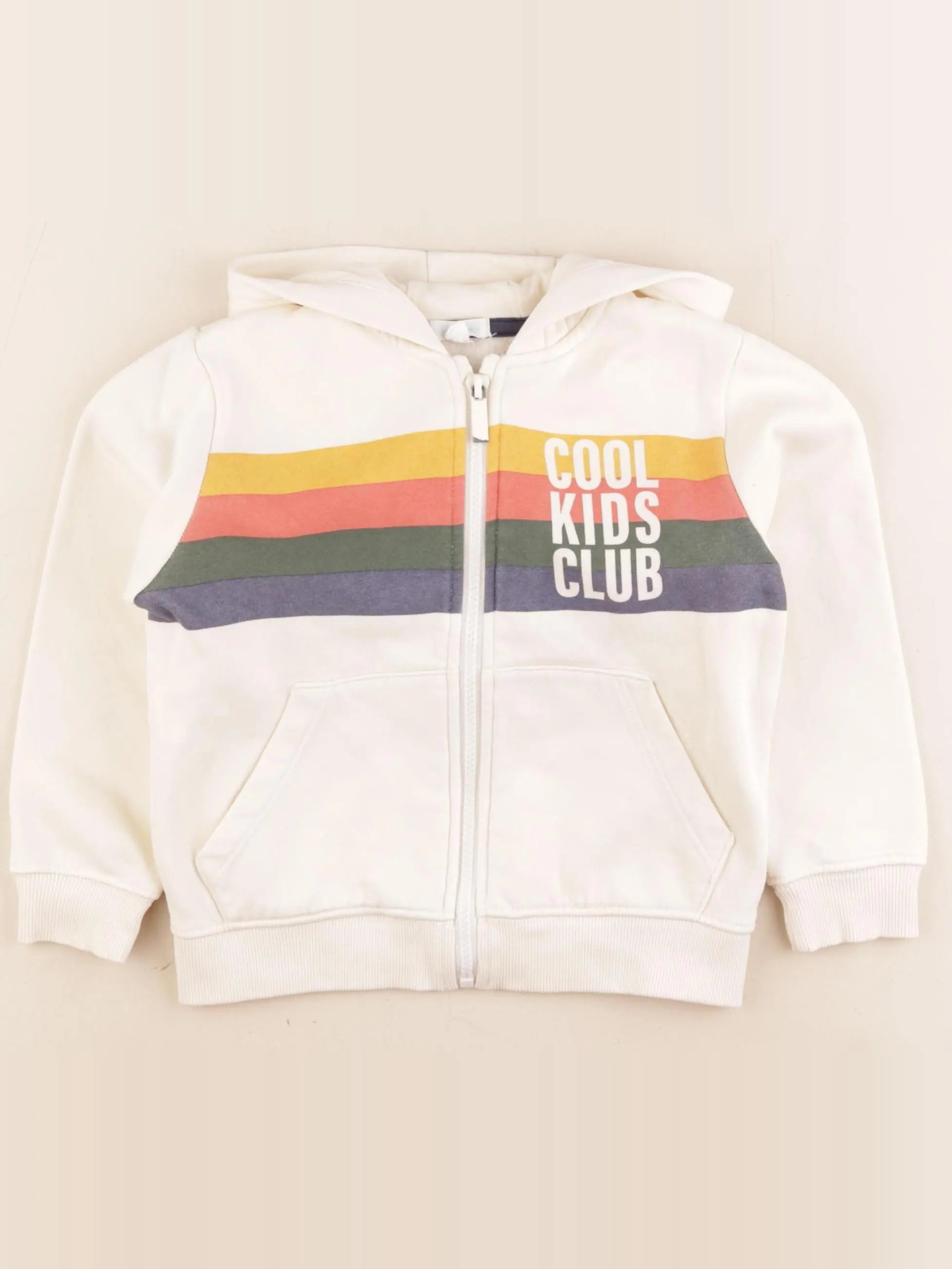 Vertbaudet - sweat beige, multicolore - 5 ans