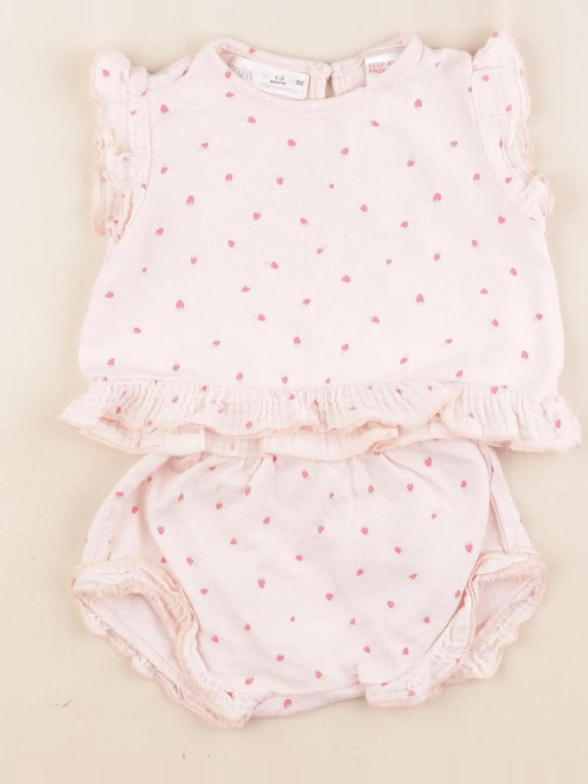 Zara - ensemble rose - 1/3 mois