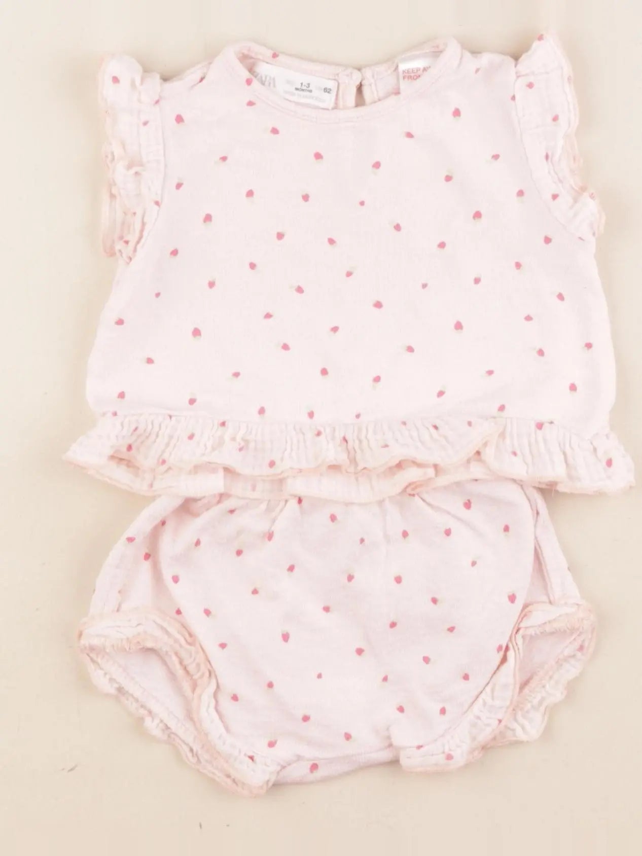 Zara - ensemble rose - 1/3 mois