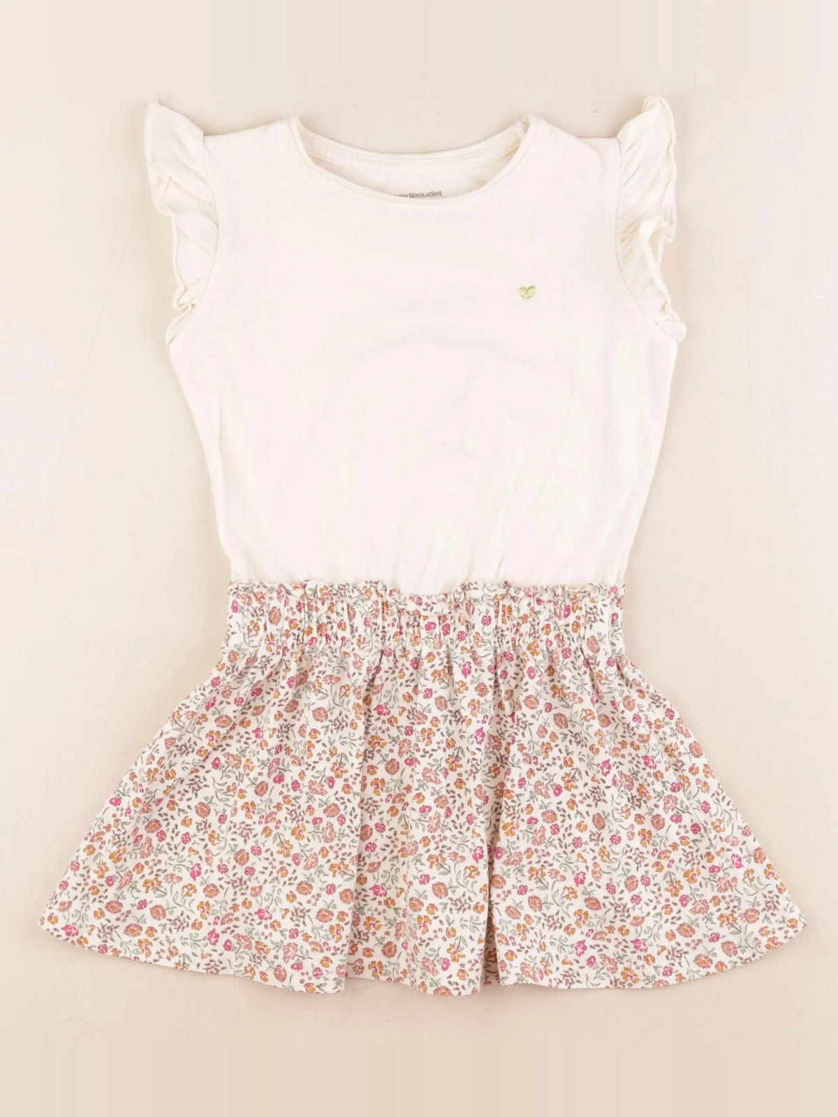 Vertbaudet - robe beige - 4 ans