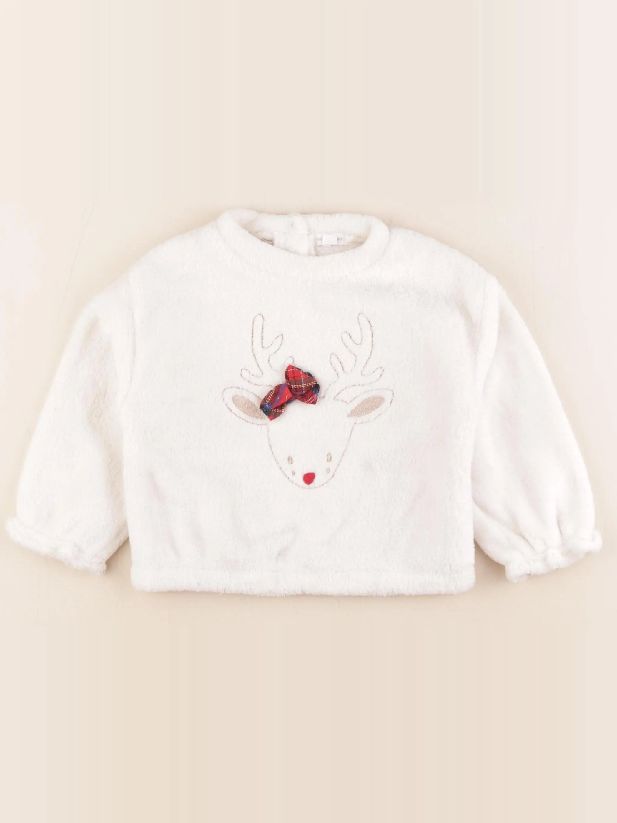 Vertbaudet - sweat beige - 24 mois