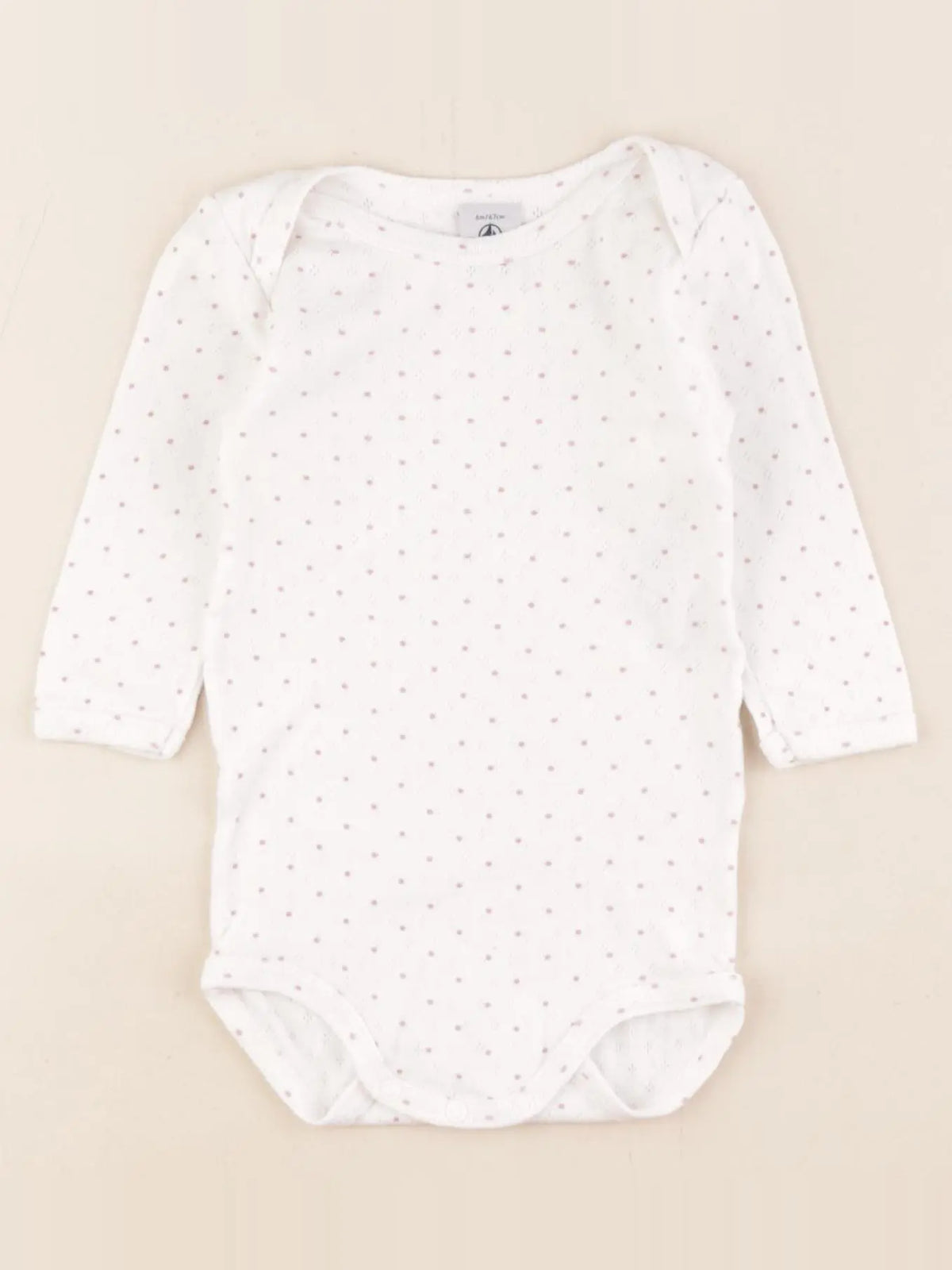 Petit Bateau - body rose, blanc - 6 mois