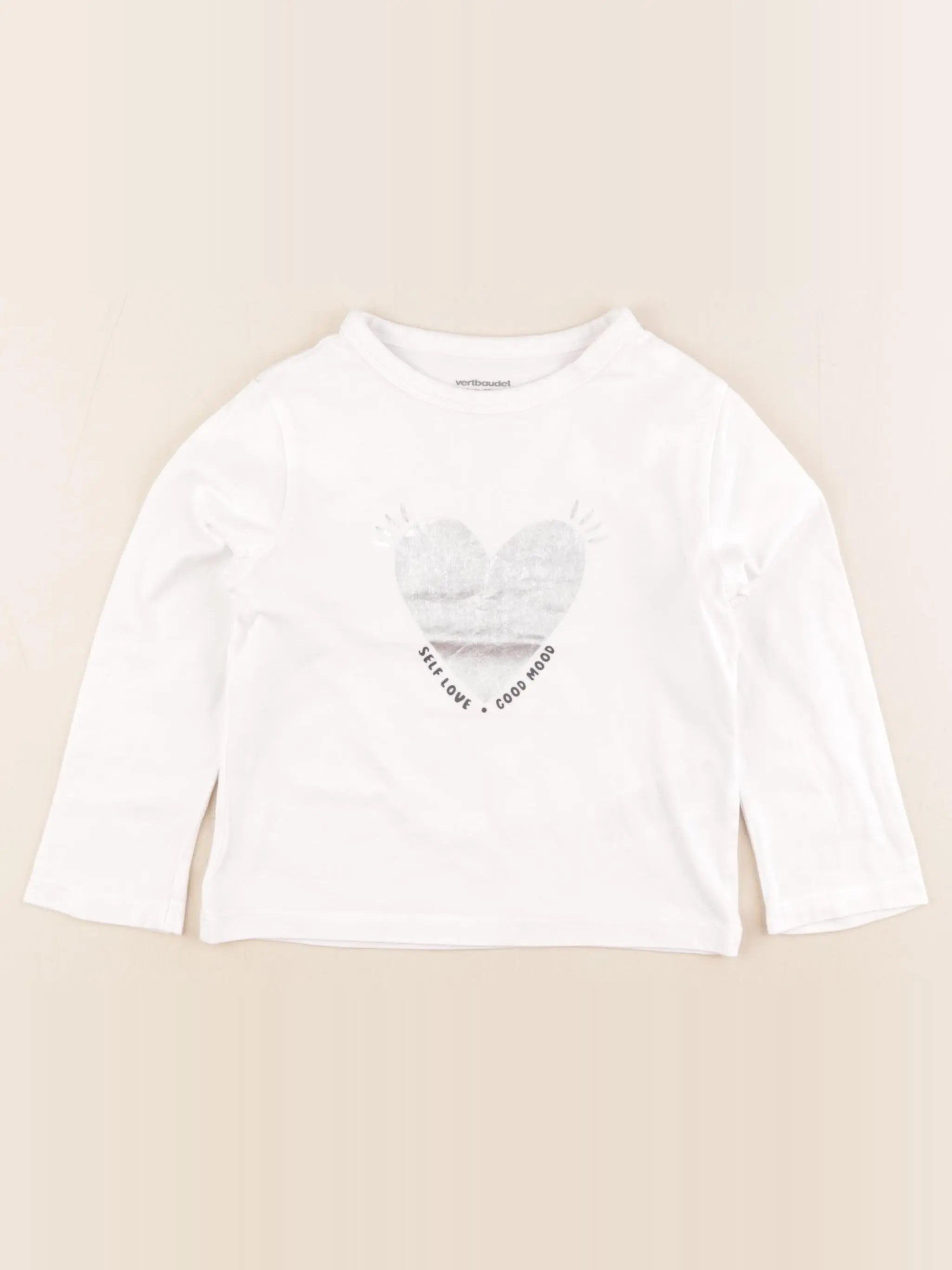 Vertbaudet - tee-shirt blanc - 3 ans