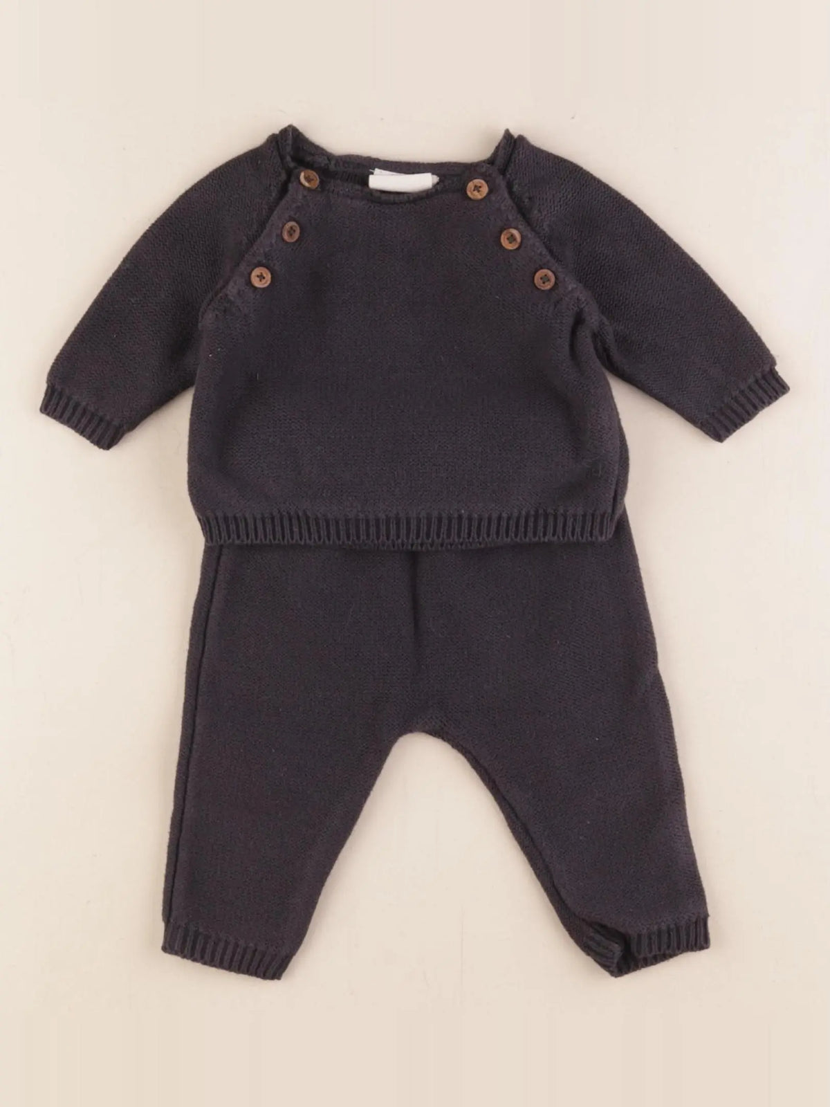 Lililotte - ensemble gris - 0/3 mois