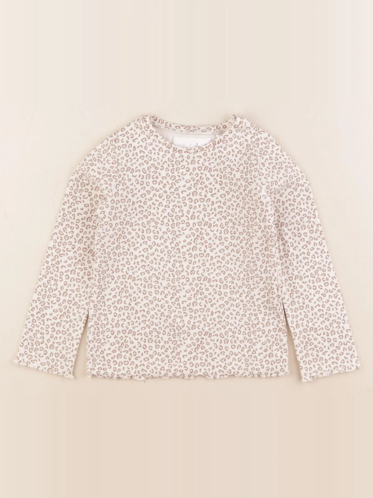 Zara - tee-shirt beige, marron - 3 ans