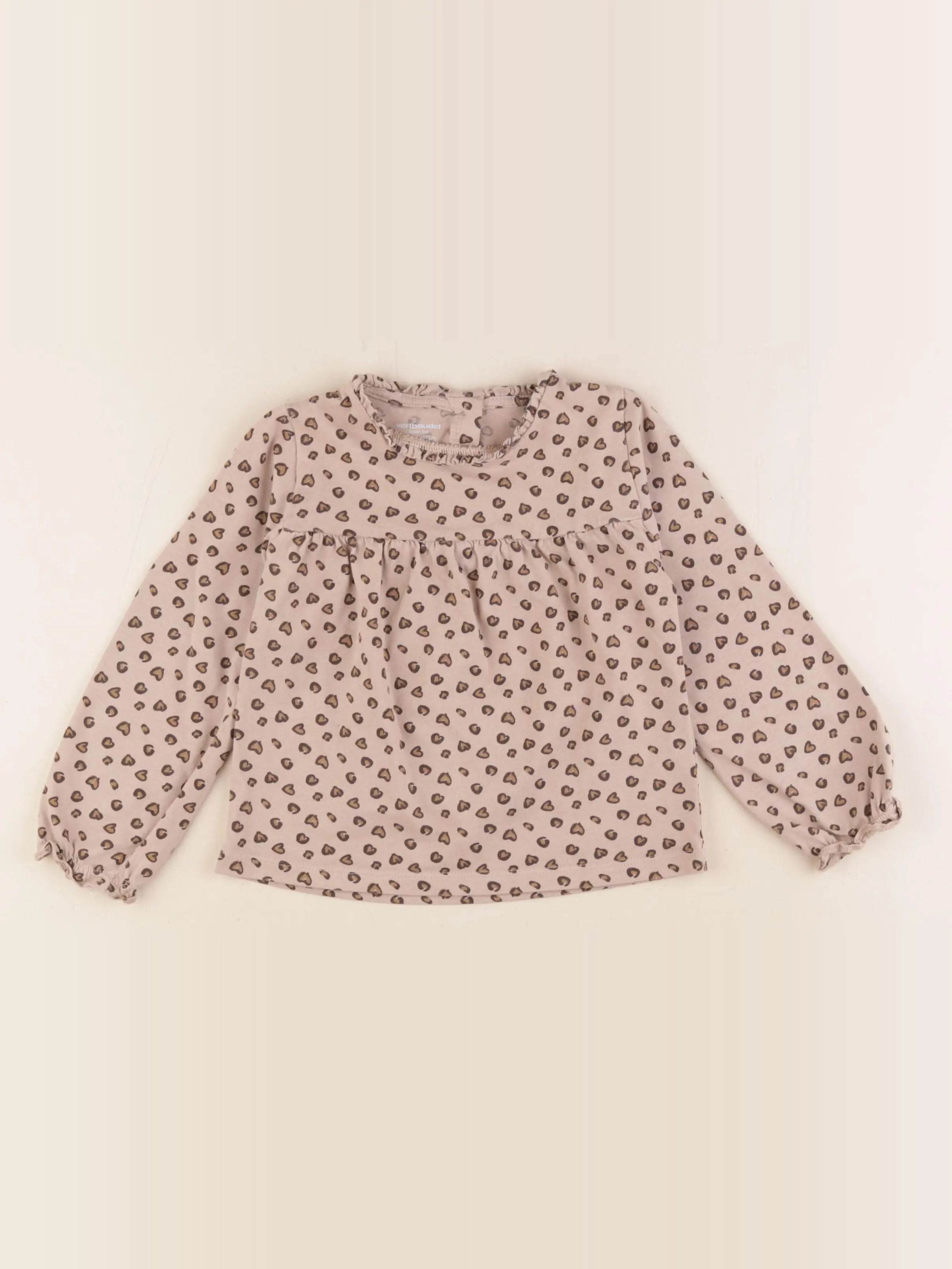 Vertbaudet - tee-shirt marron - 36 mois