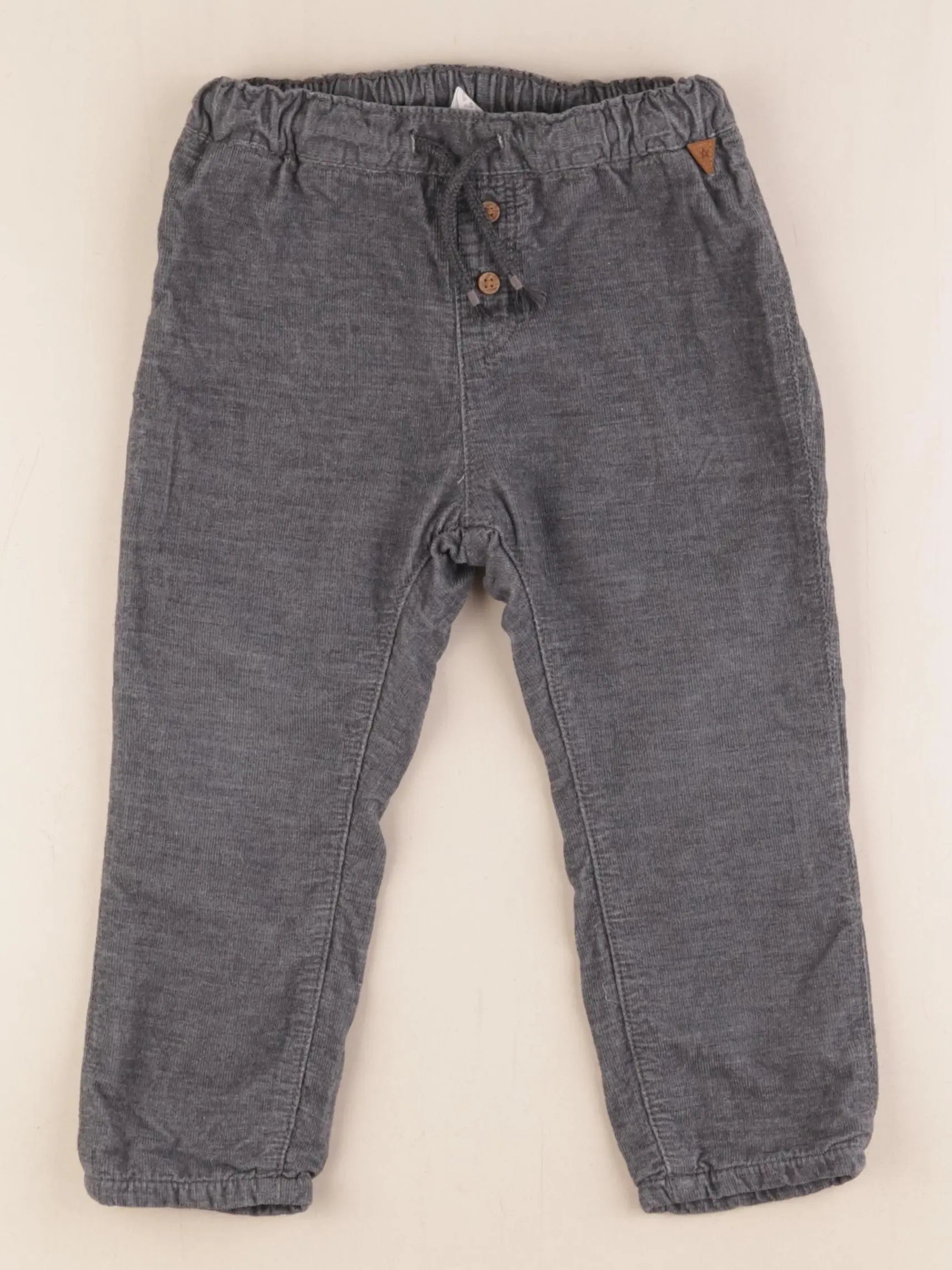 H&M - pantalon doublé gris - 2/3 ans