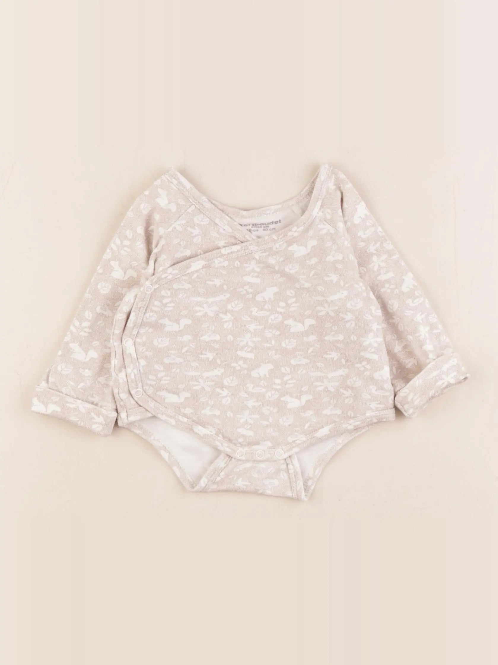 Vertbaudet - body beige - 3 mois