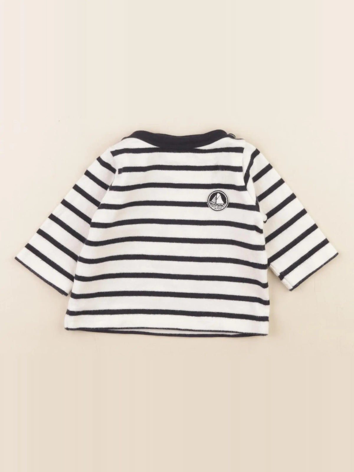 Petit Bateau - tee-shirt bleu, blanc - 3 mois