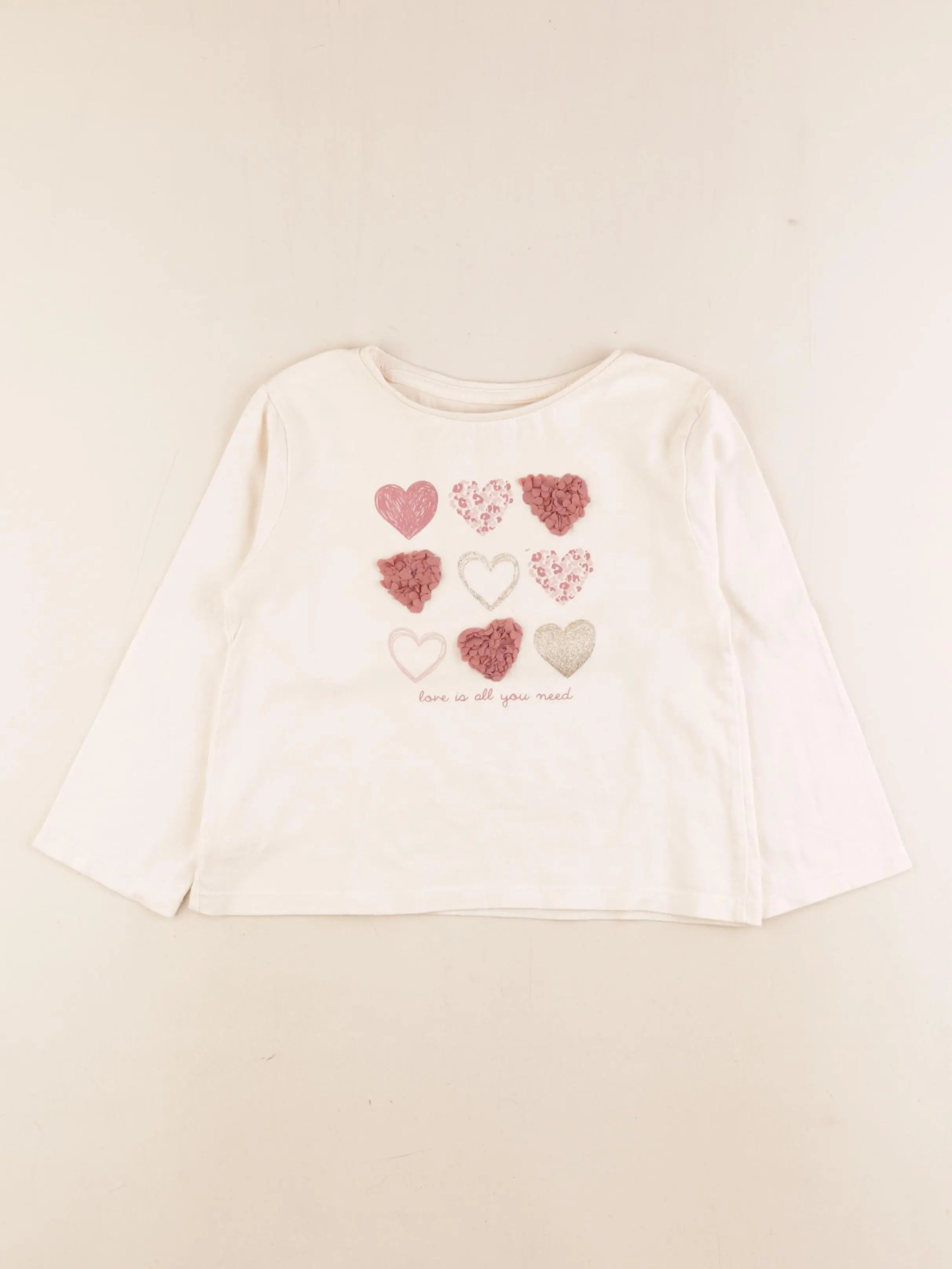 Vertbaudet - tee-shirt beige - 6 ans