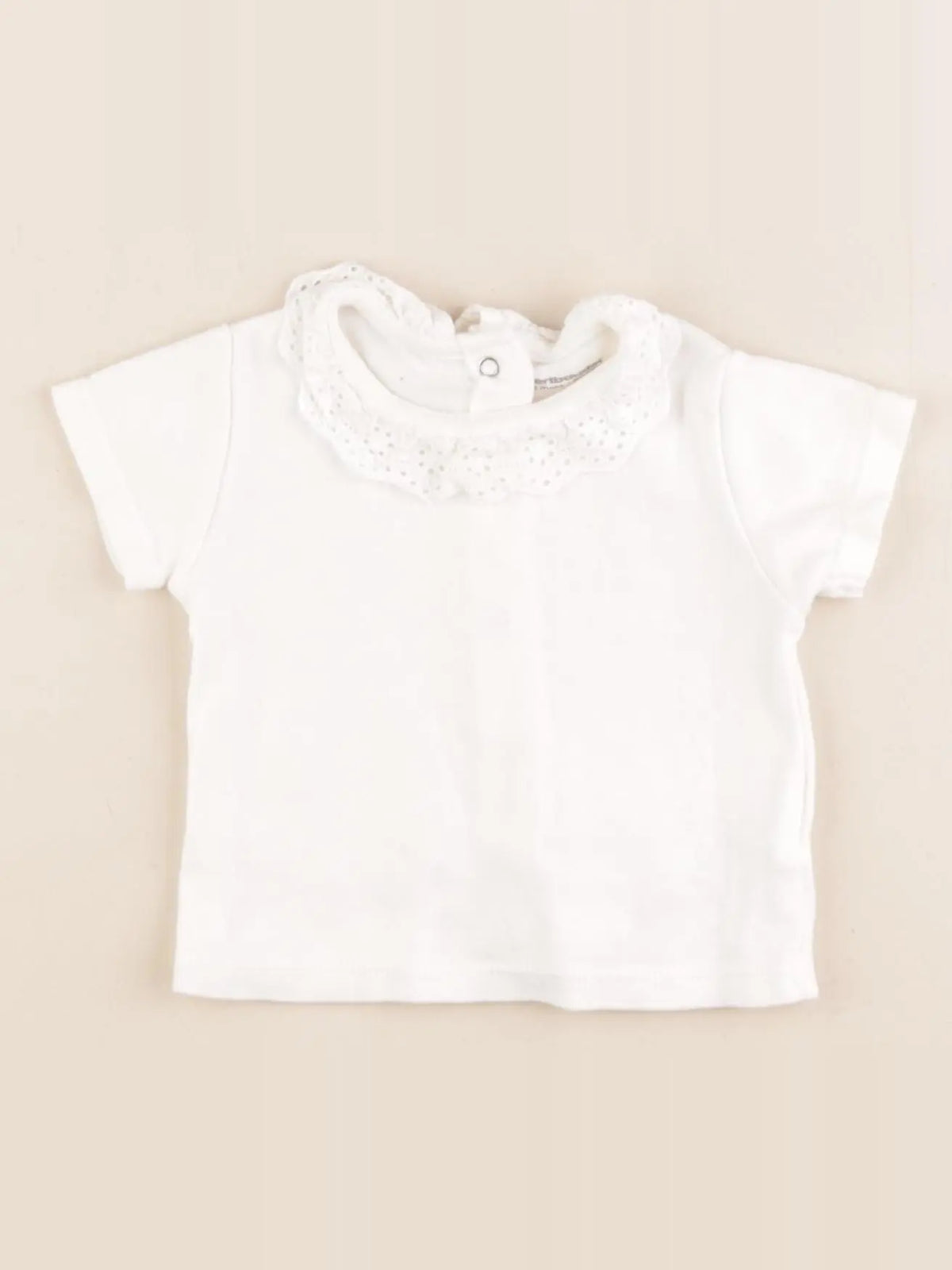 Vertbaudet - tee-shirt blanc - 3 mois