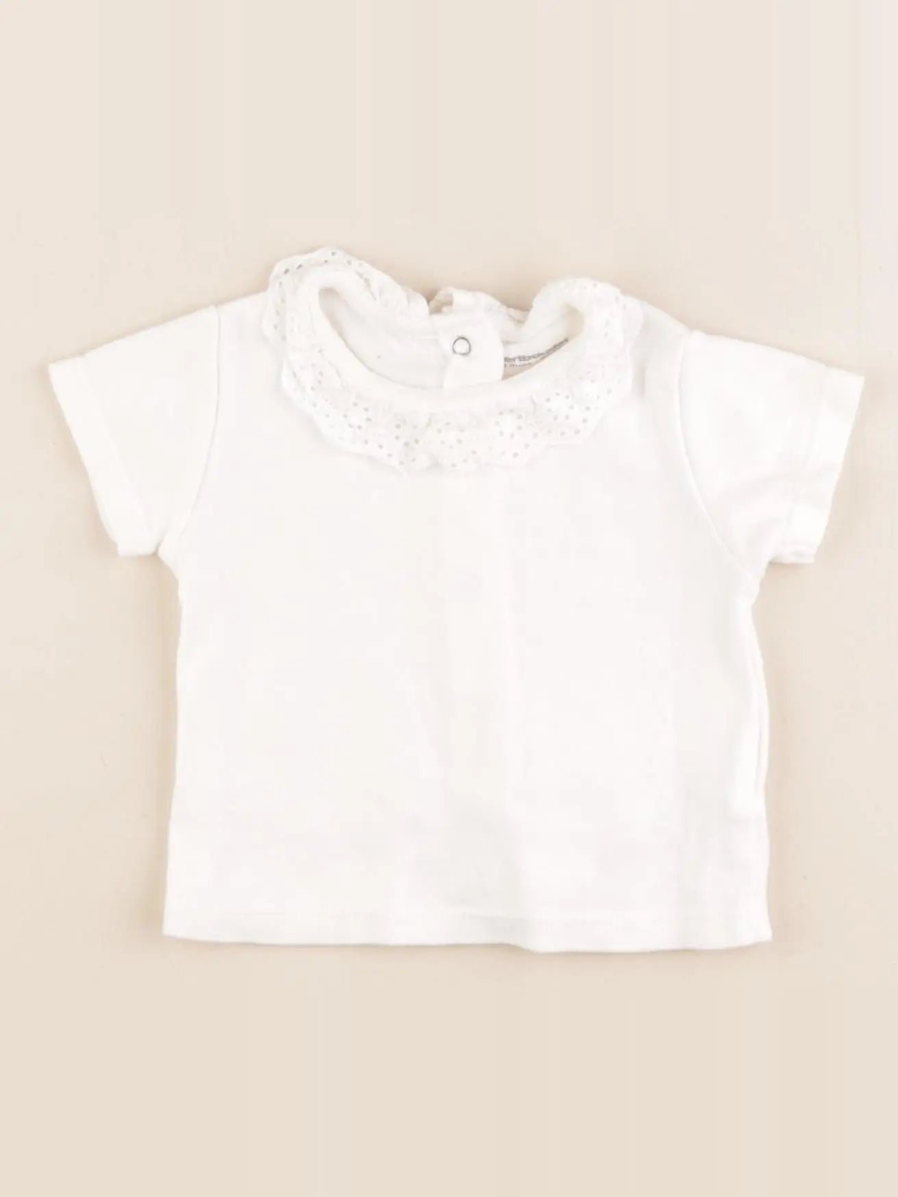 Vertbaudet - tee-shirt blanc - 3 mois