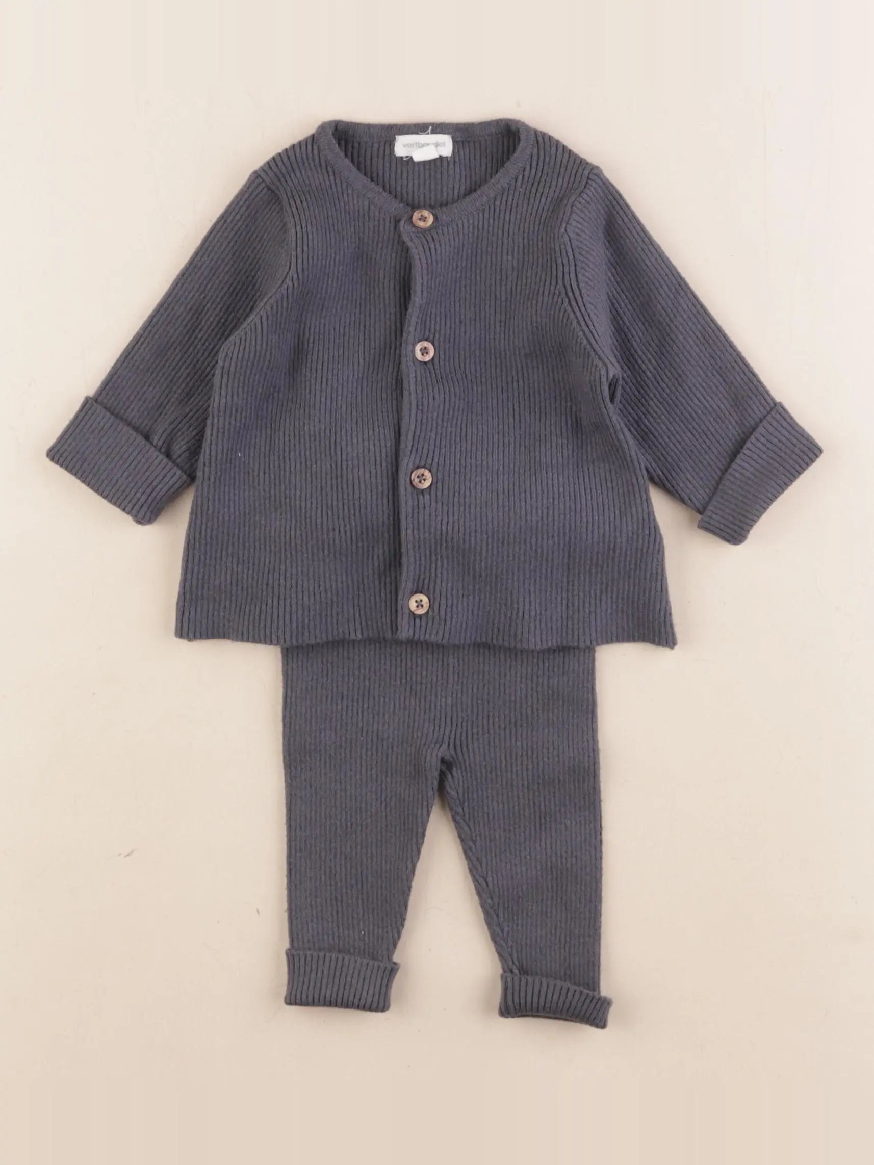 Vertbaudet - ensemble bleu - 3 mois