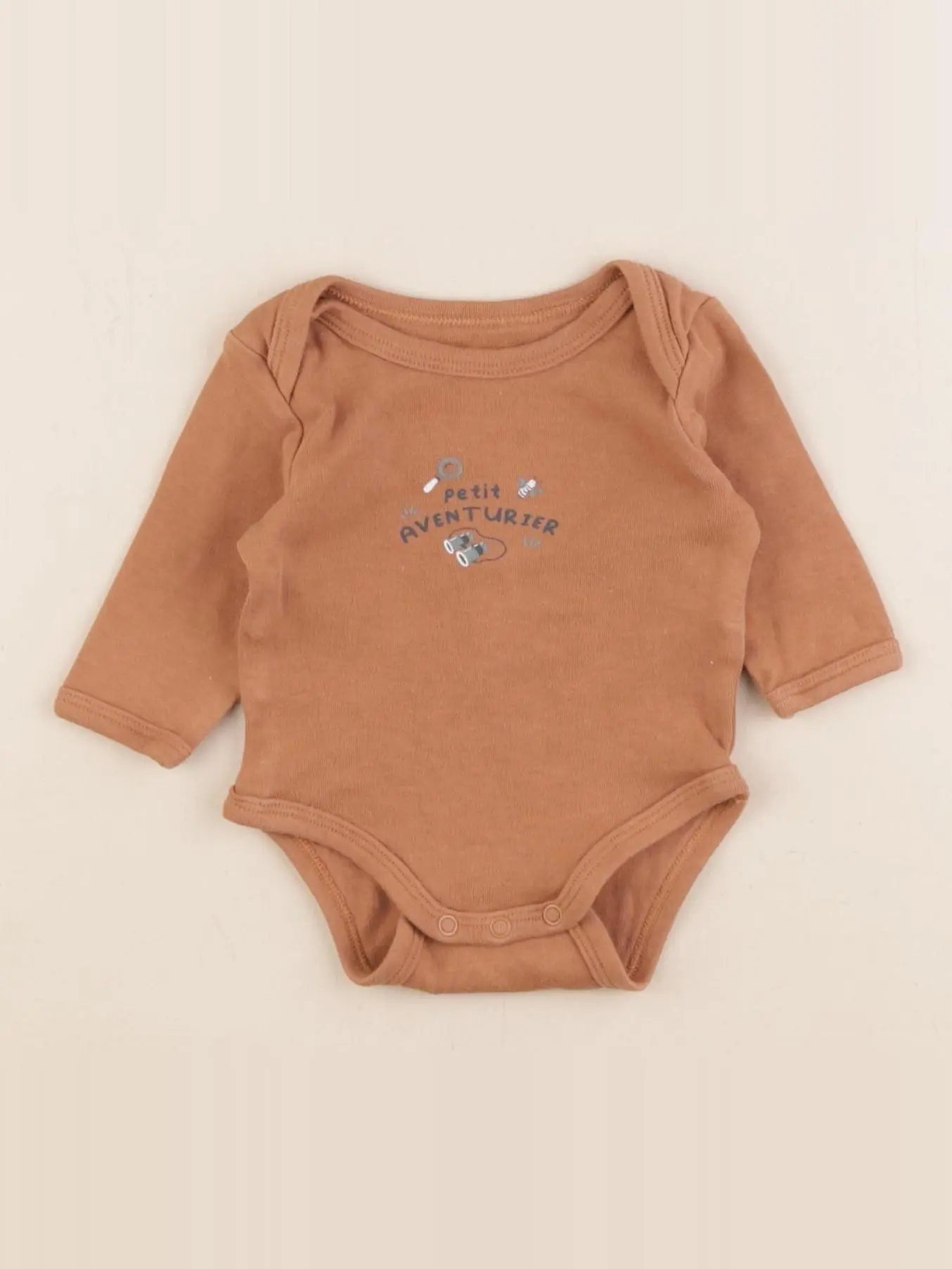 Vertbaudet - body marron - 1 mois