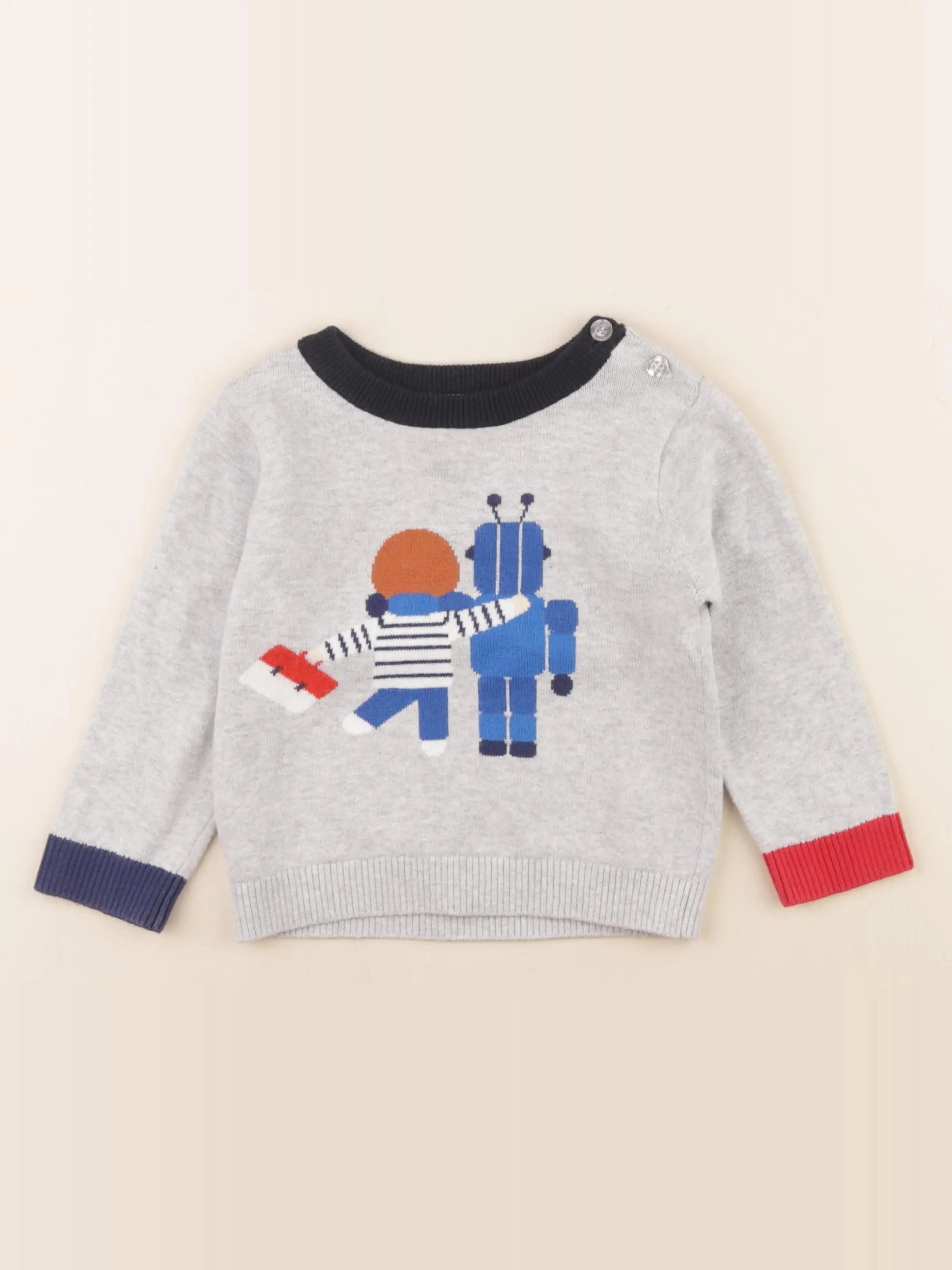 Jacadi - pull gris - 18 mois