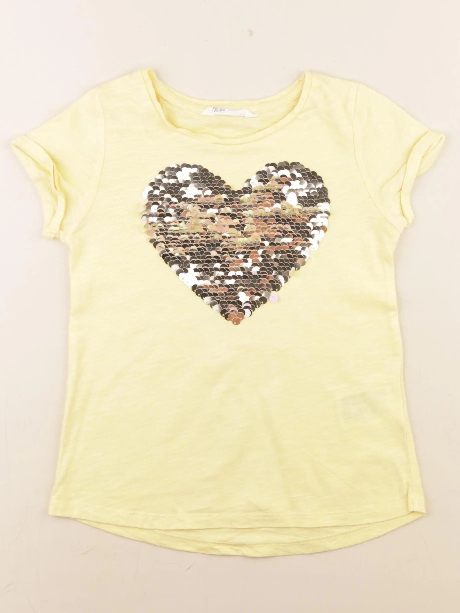 H&M - tee-shirt jaune - 6/8 ans