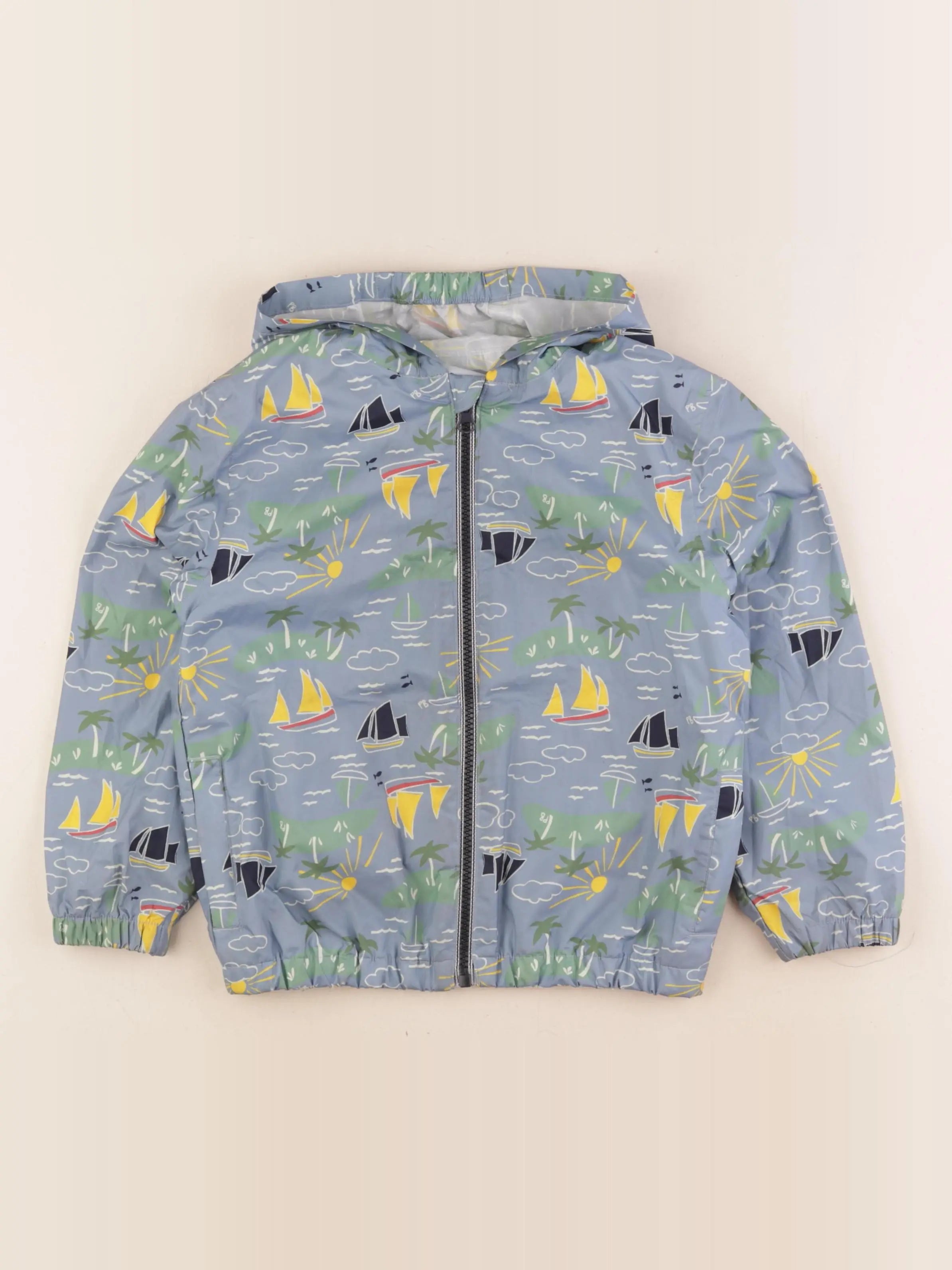 Petit Bateau - coupe-vent bleu - 6 ans