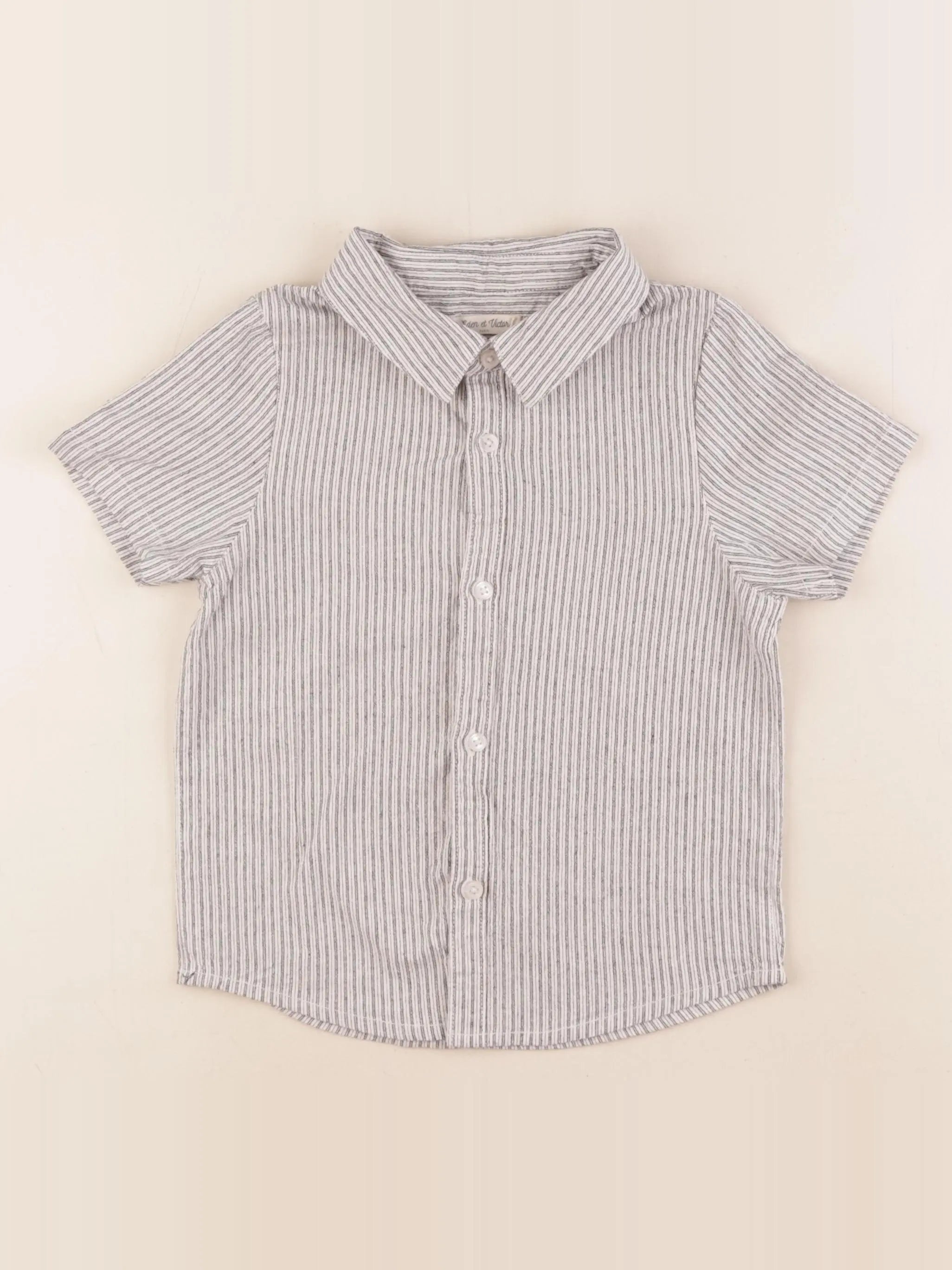 Eden & Victor - chemise gris - 6 ans