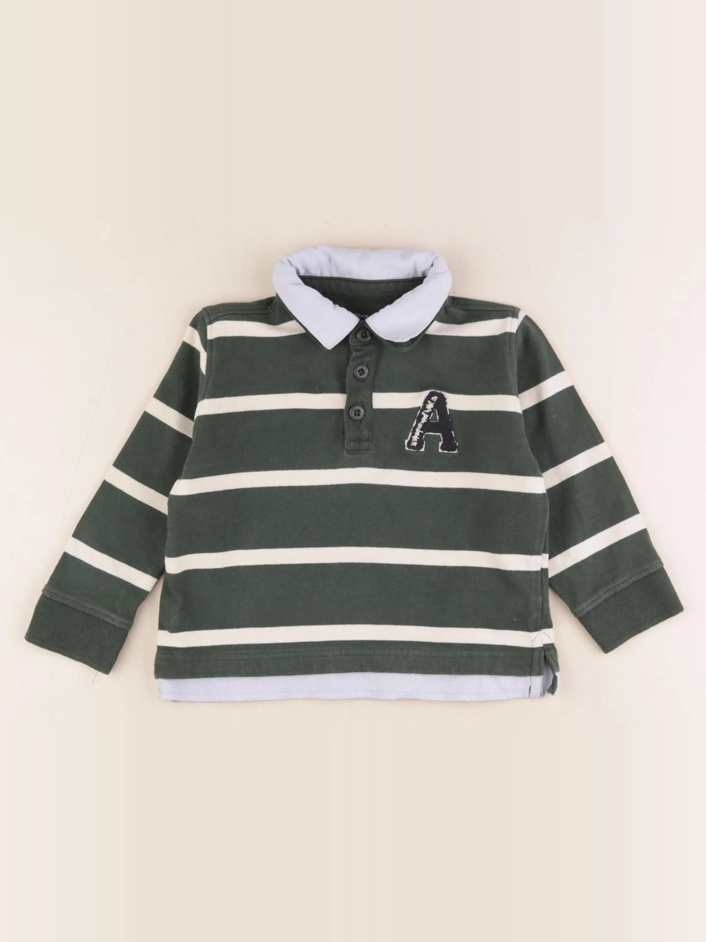 Vertbaudet - polo vert - 3 ans