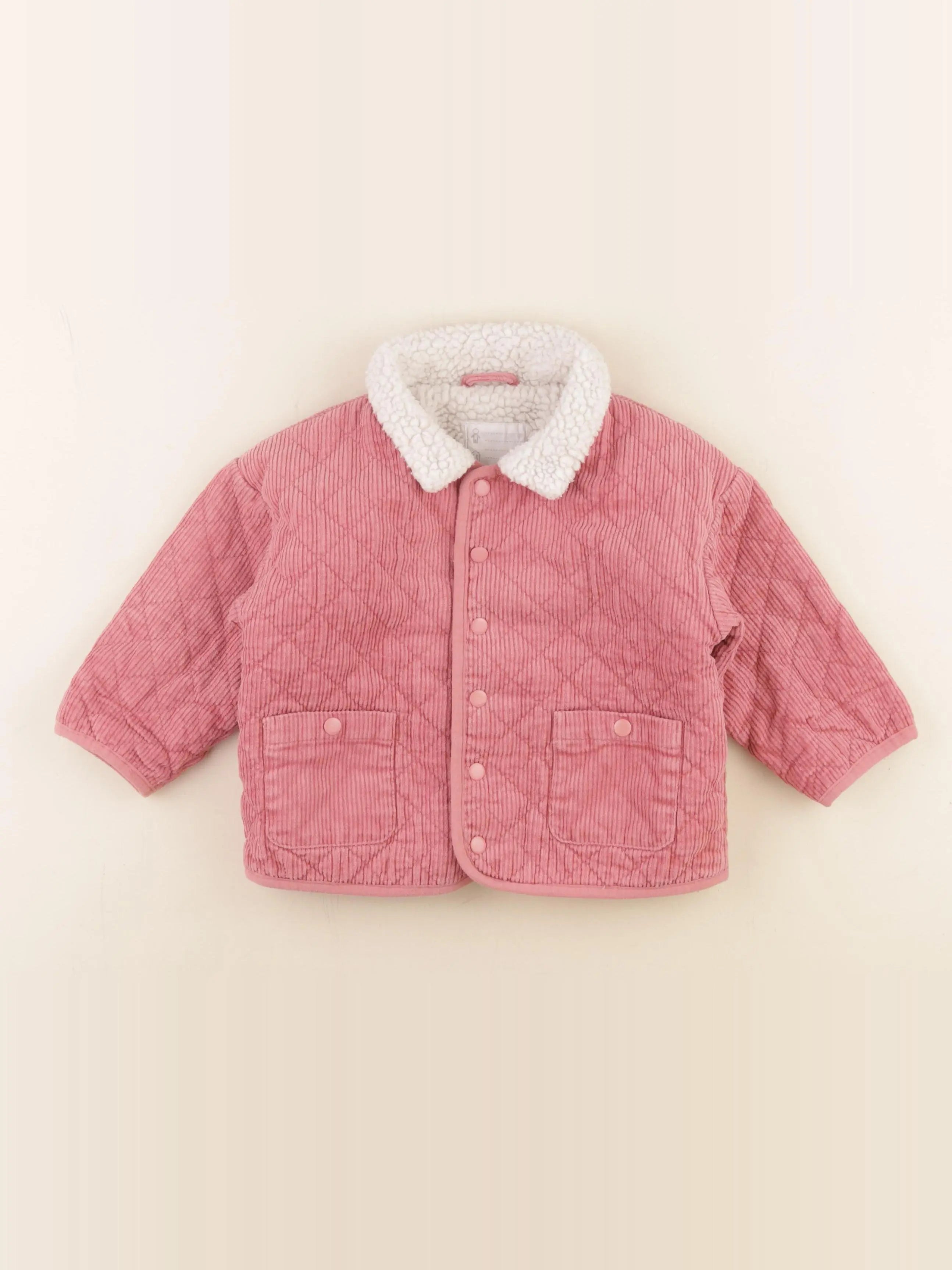 Vertbaudet - veste doublé rose - 18 mois