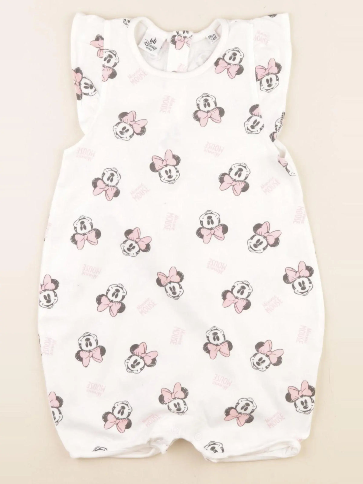 Vertbaudet - pyjama coton blanc, rose - 24 mois