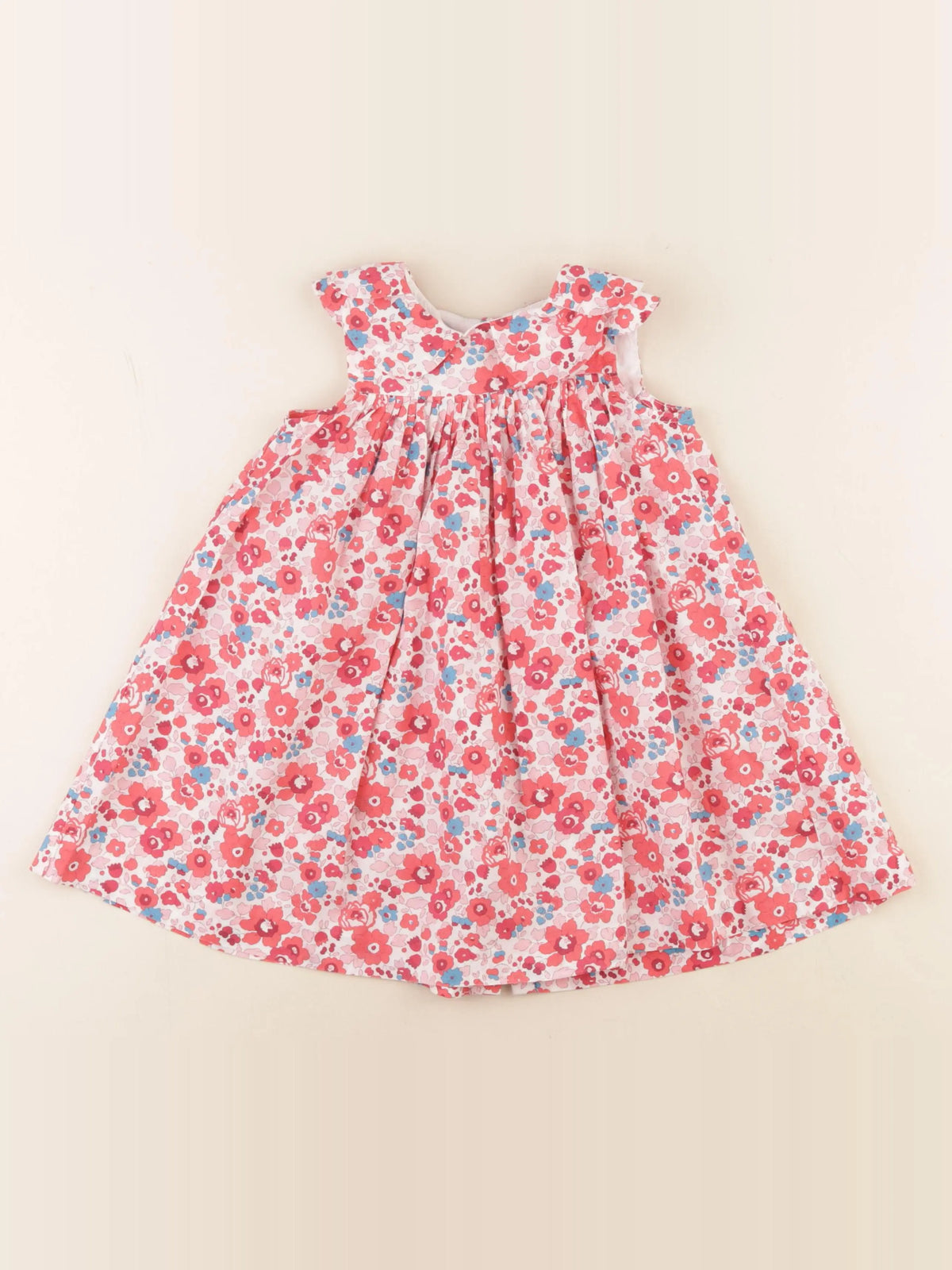 Jacadi - robe liberty rouge, rose - 36 mois
