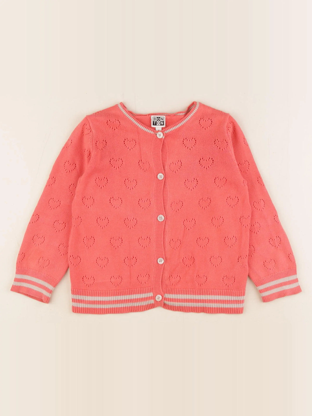 Bonton - gilet rouge - 4 ans