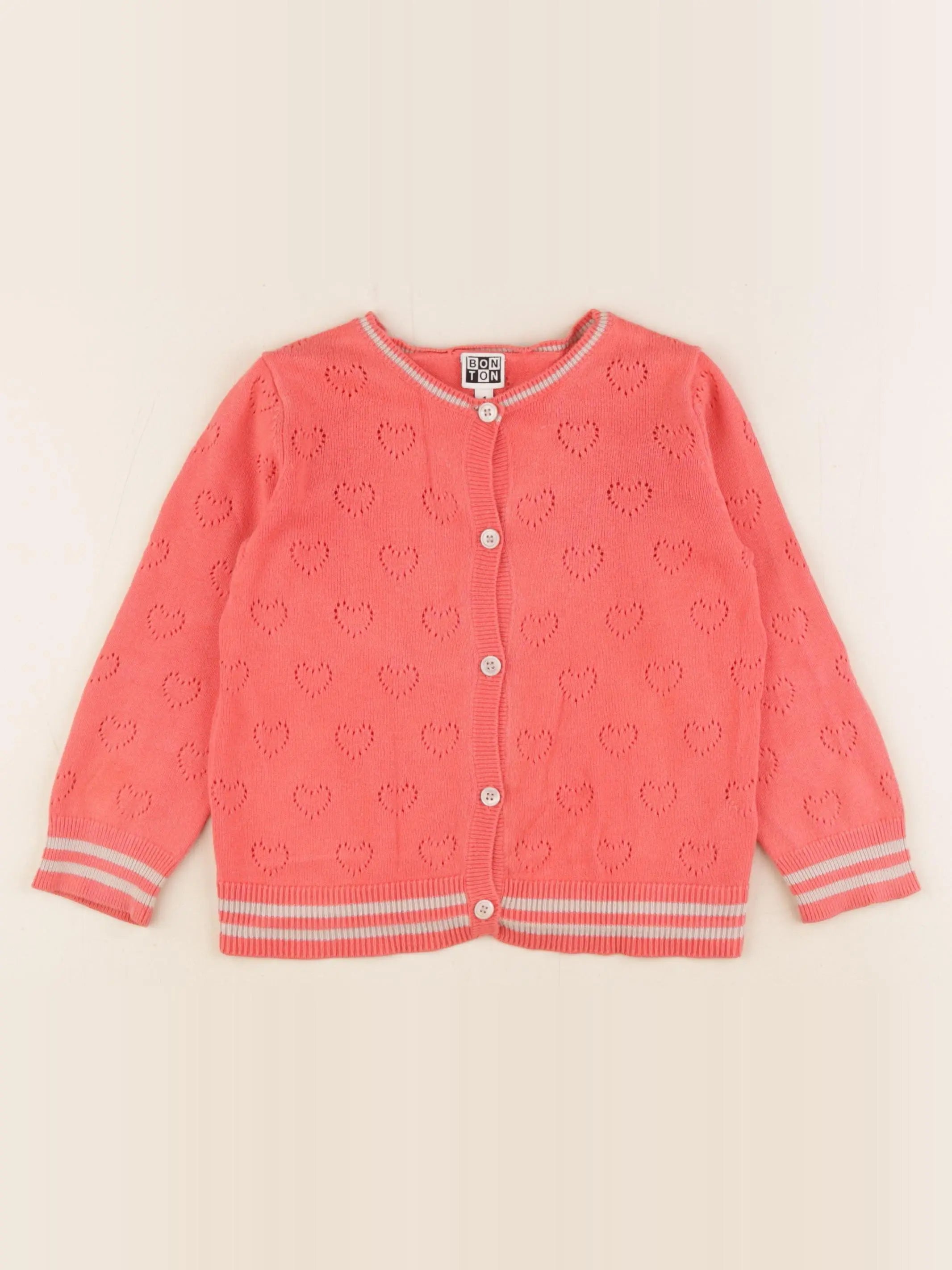 Bonton - gilet rouge - 4 ans
