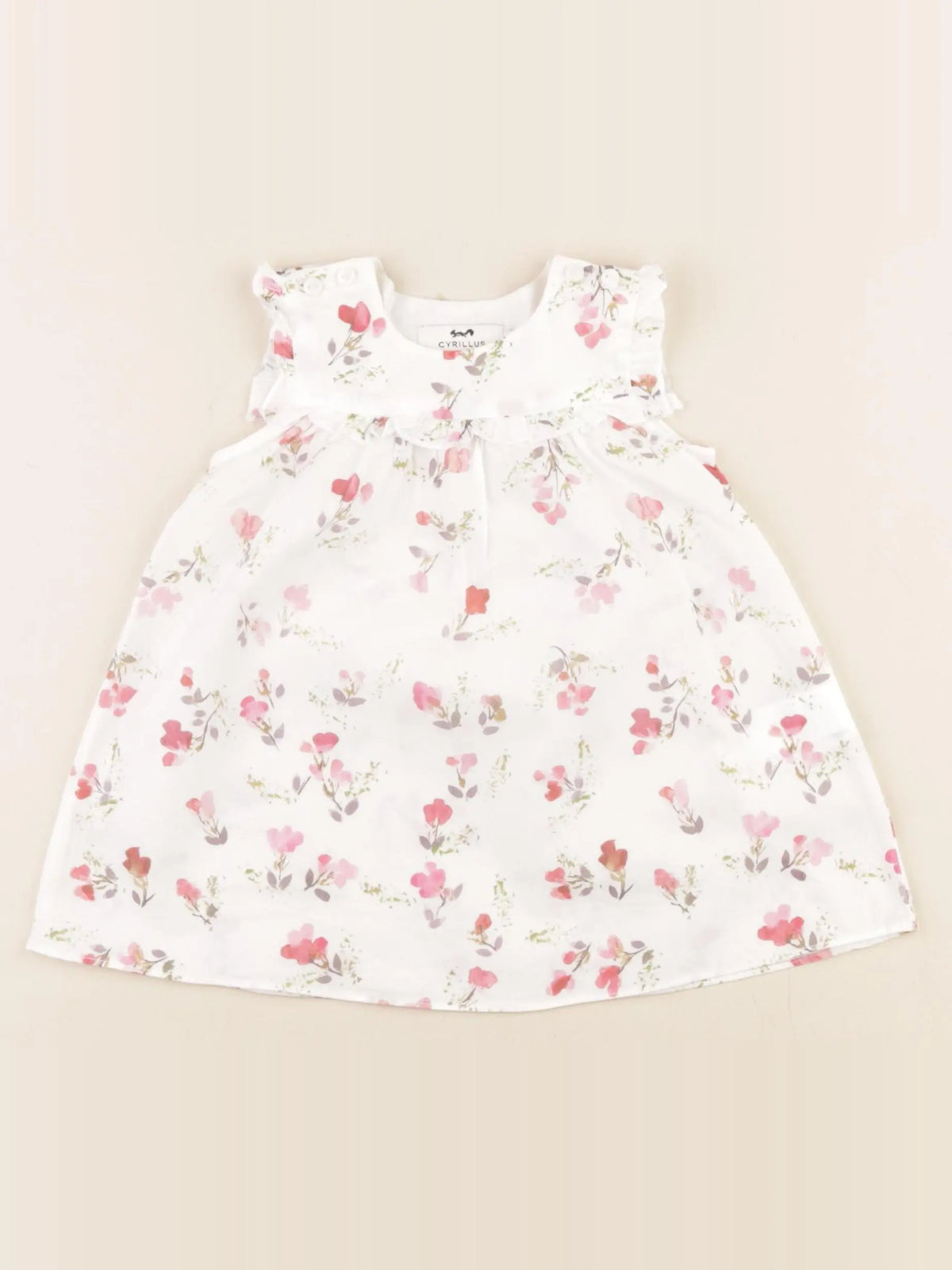 Cyrillus - robe blanc - 6 mois