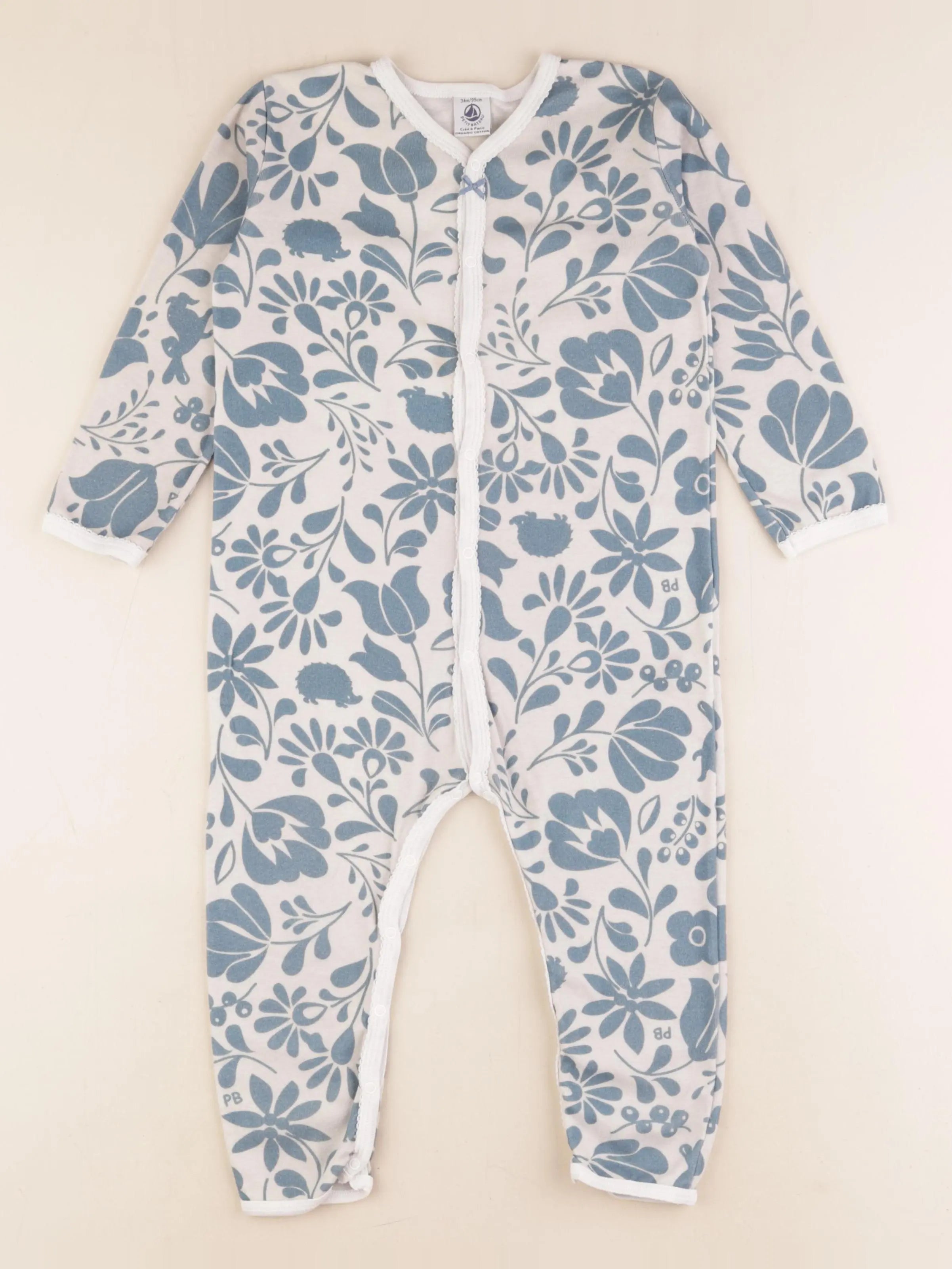 Petit Bateau - pyjama coton bleu - 36 mois