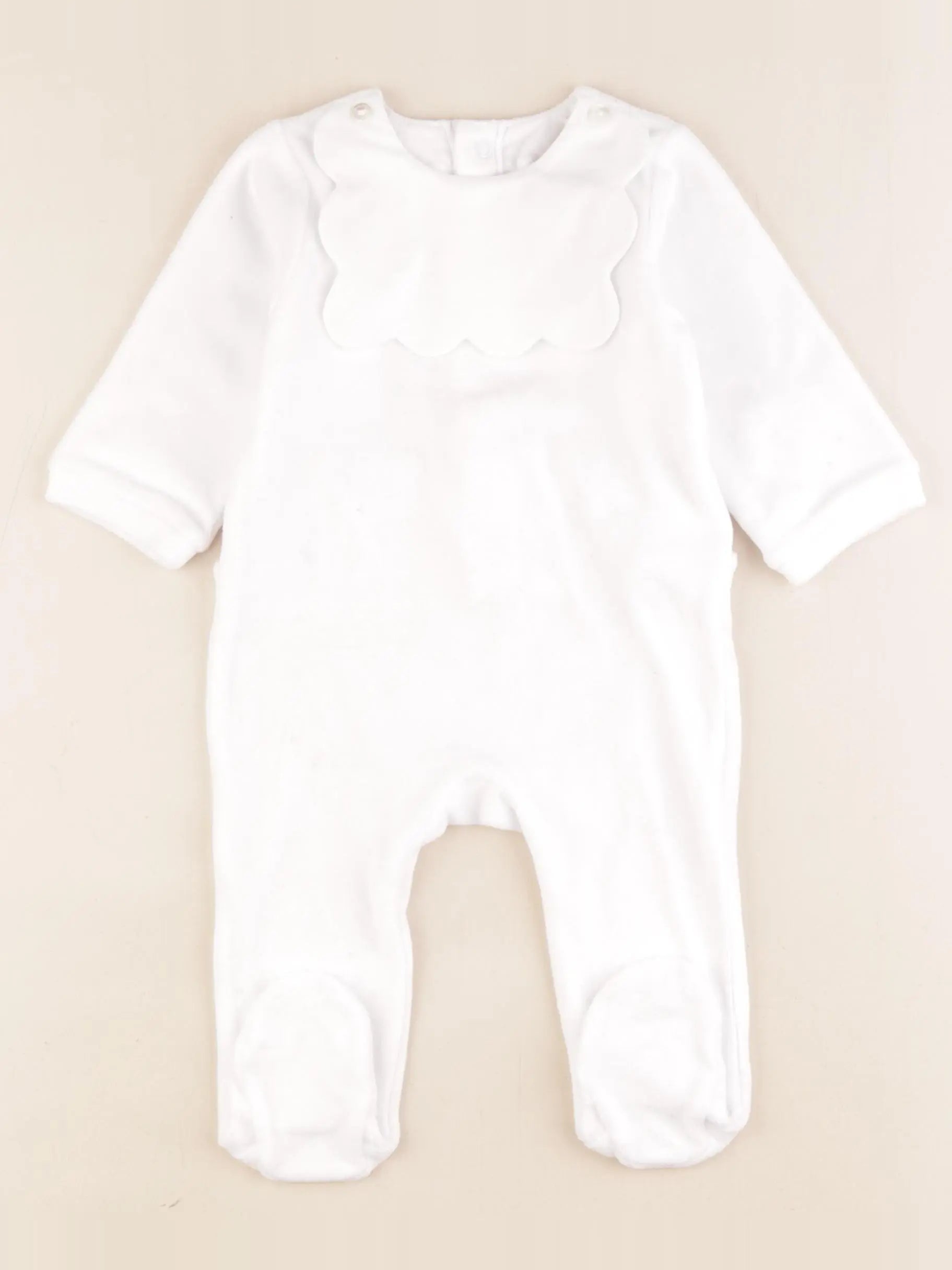 Jacadi - pyjama velours blanc - 6 mois