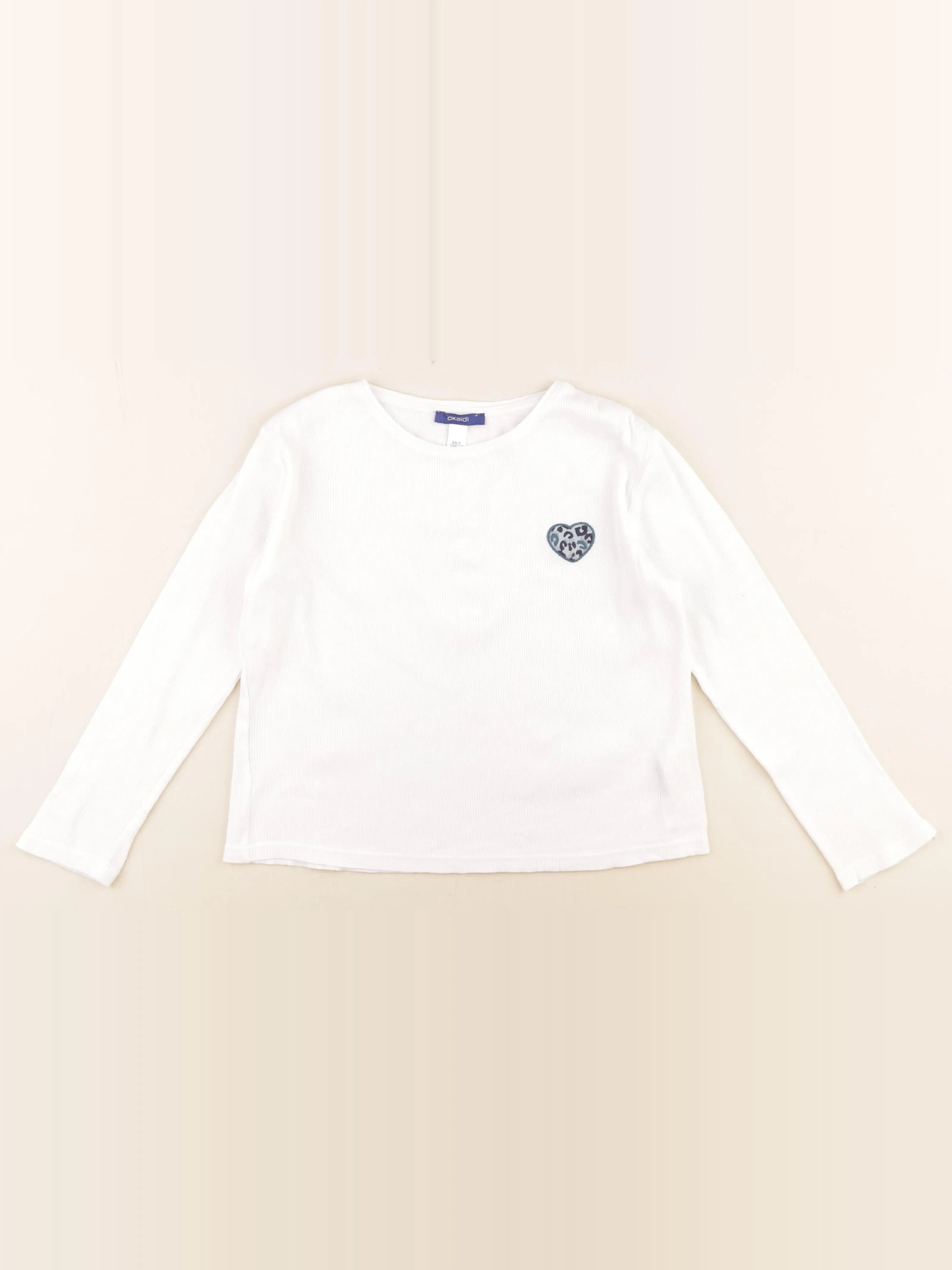Okaidi - tee-shirt blanc - 8 ans