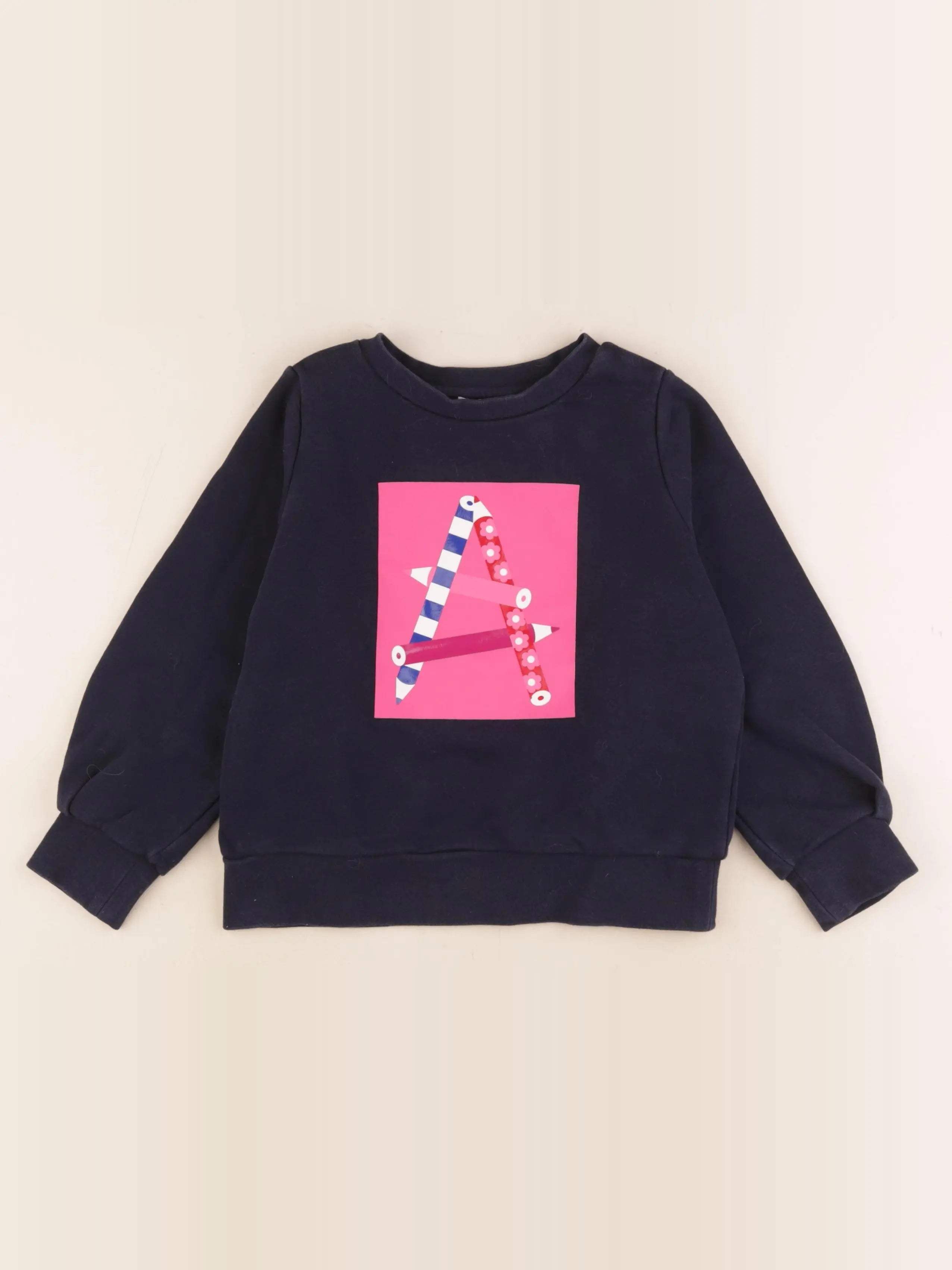 Jacadi - sweat rose, bleu - 6 ans