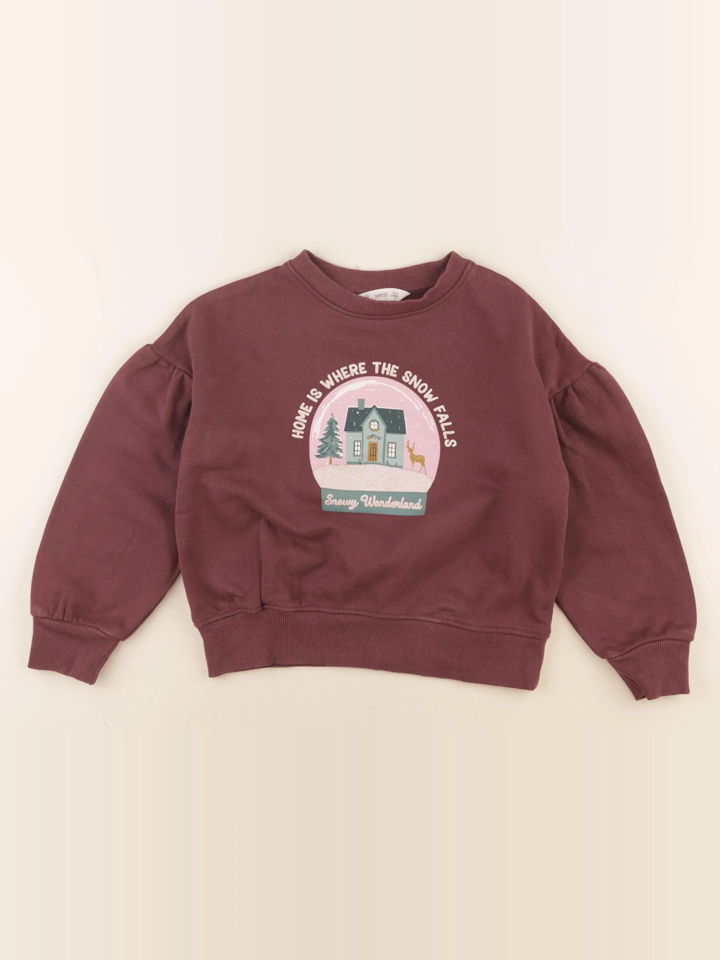 Mango - sweat violet - 6/7 ans