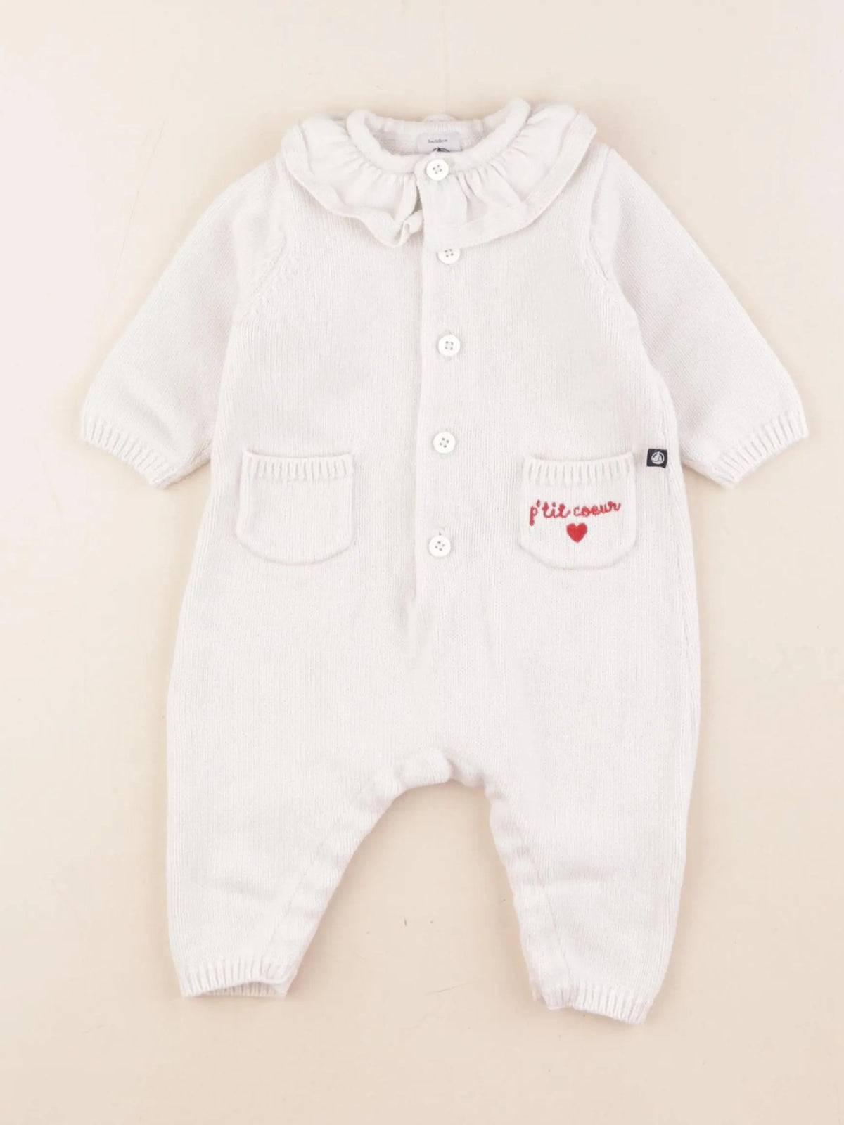 Petit Bateau - combinaison blanc - 3 mois