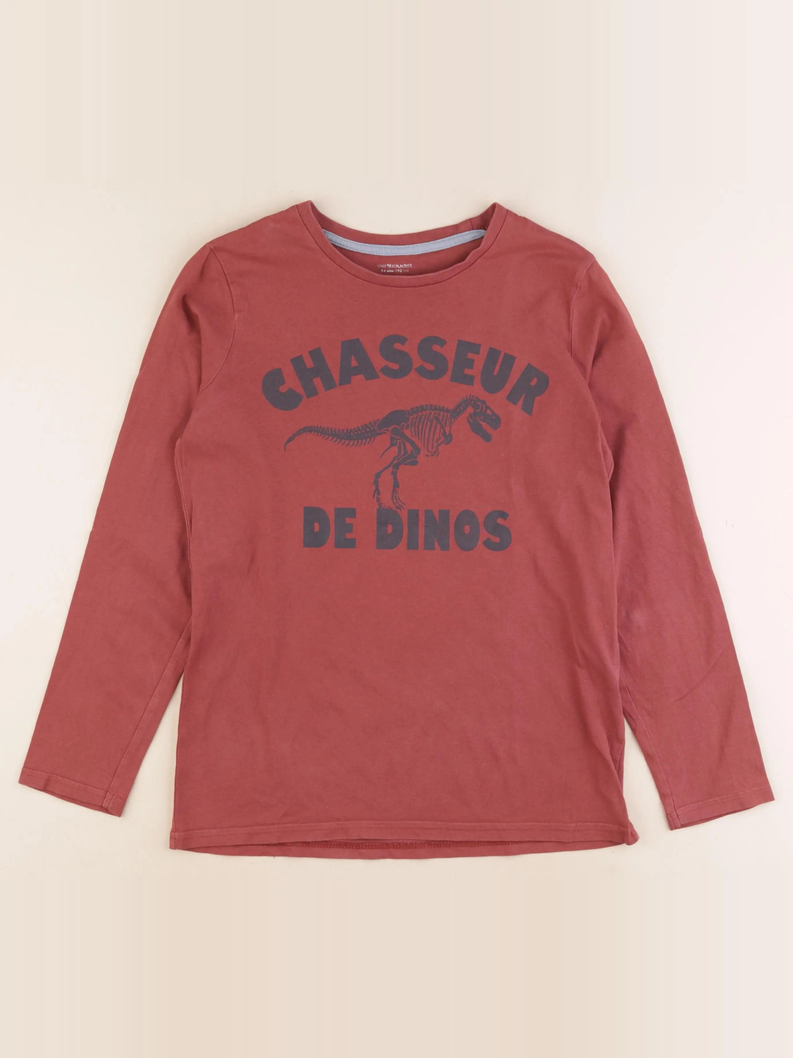 Vertbaudet - tee-shirt marron - 12 ans
